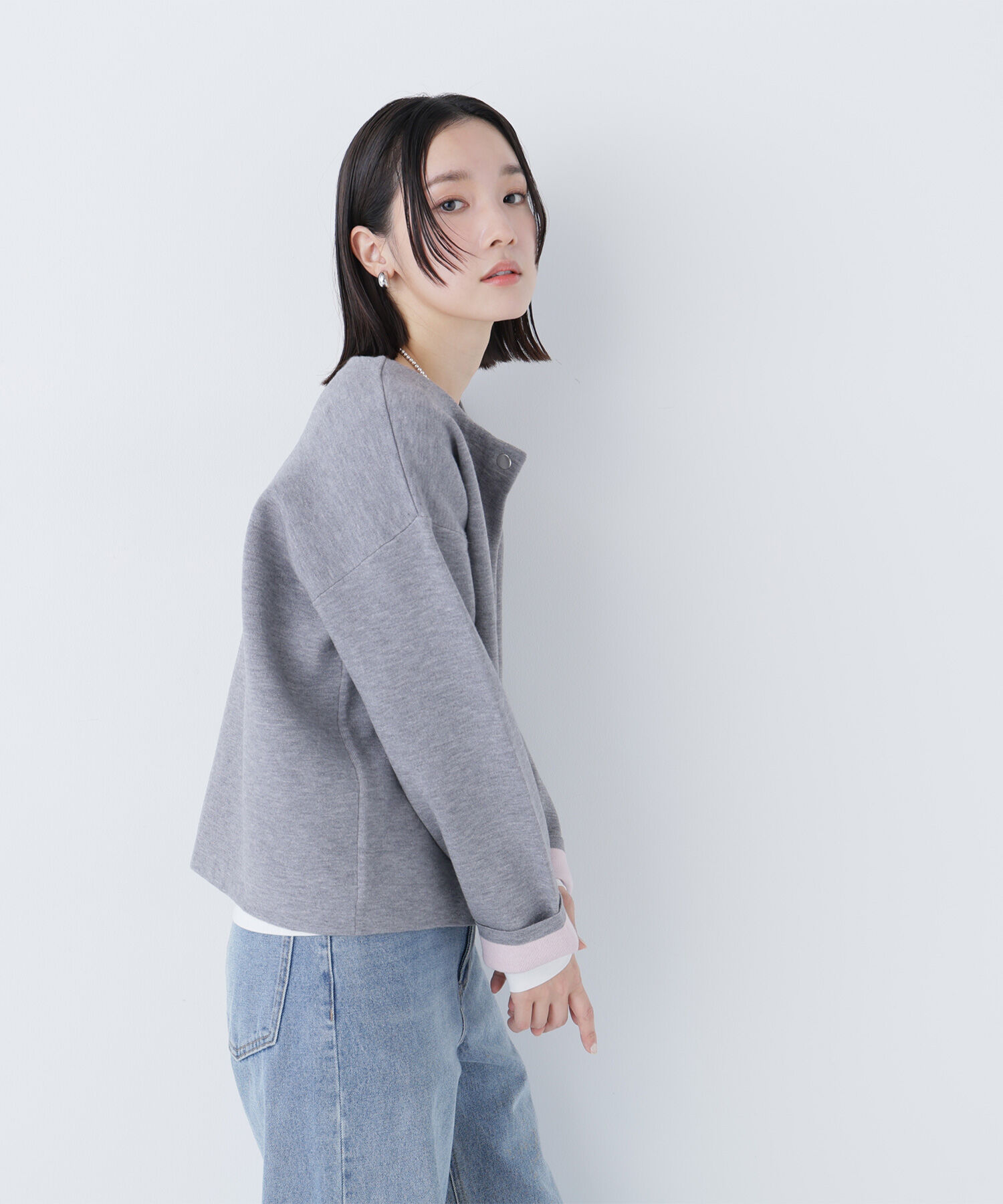  「バイカラー接結カーディガン」|ニット・セーター|