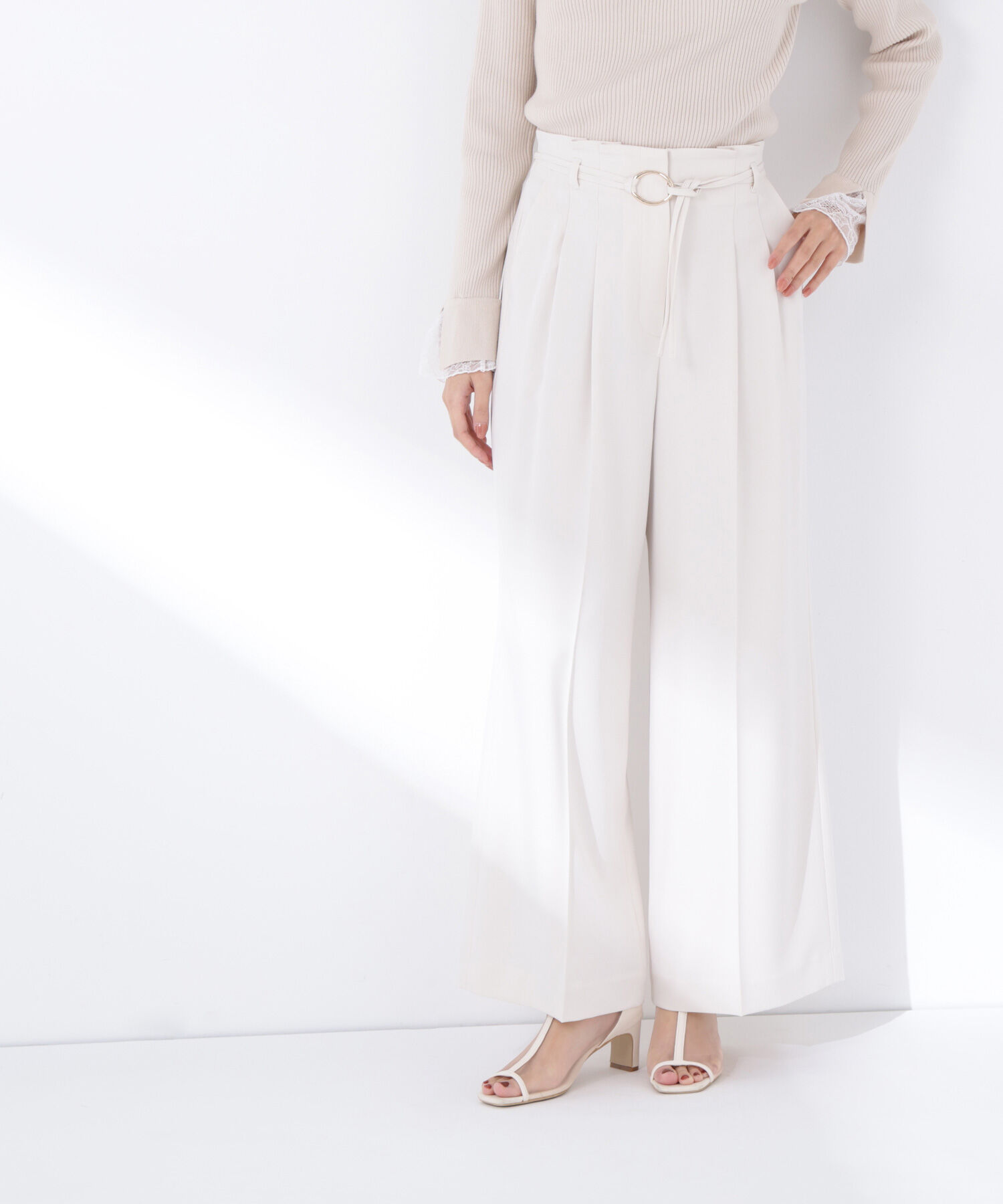  「ダブルベルトワイドパンツ」|その他|