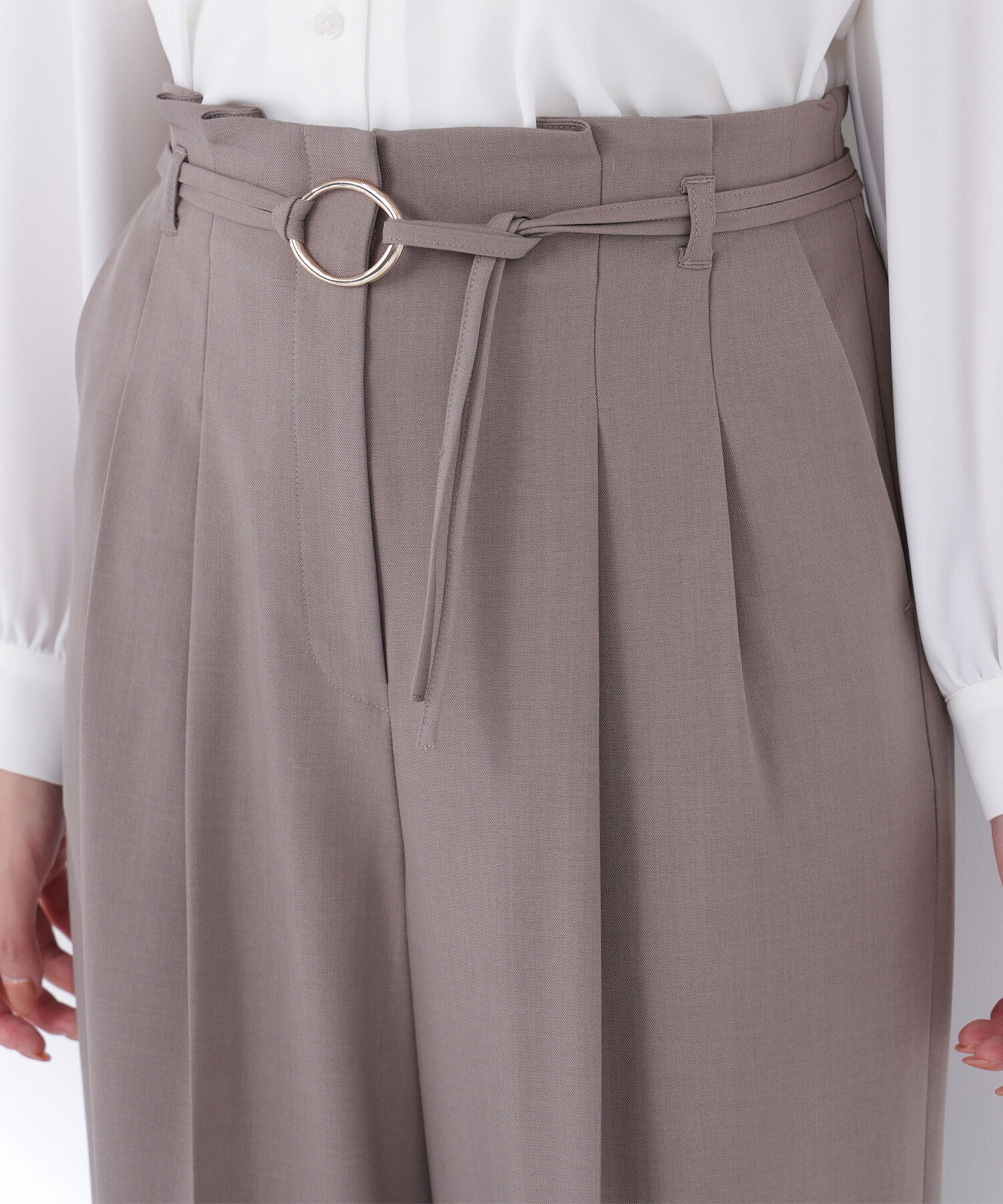  「ダブルベルトワイドパンツ」|その他|