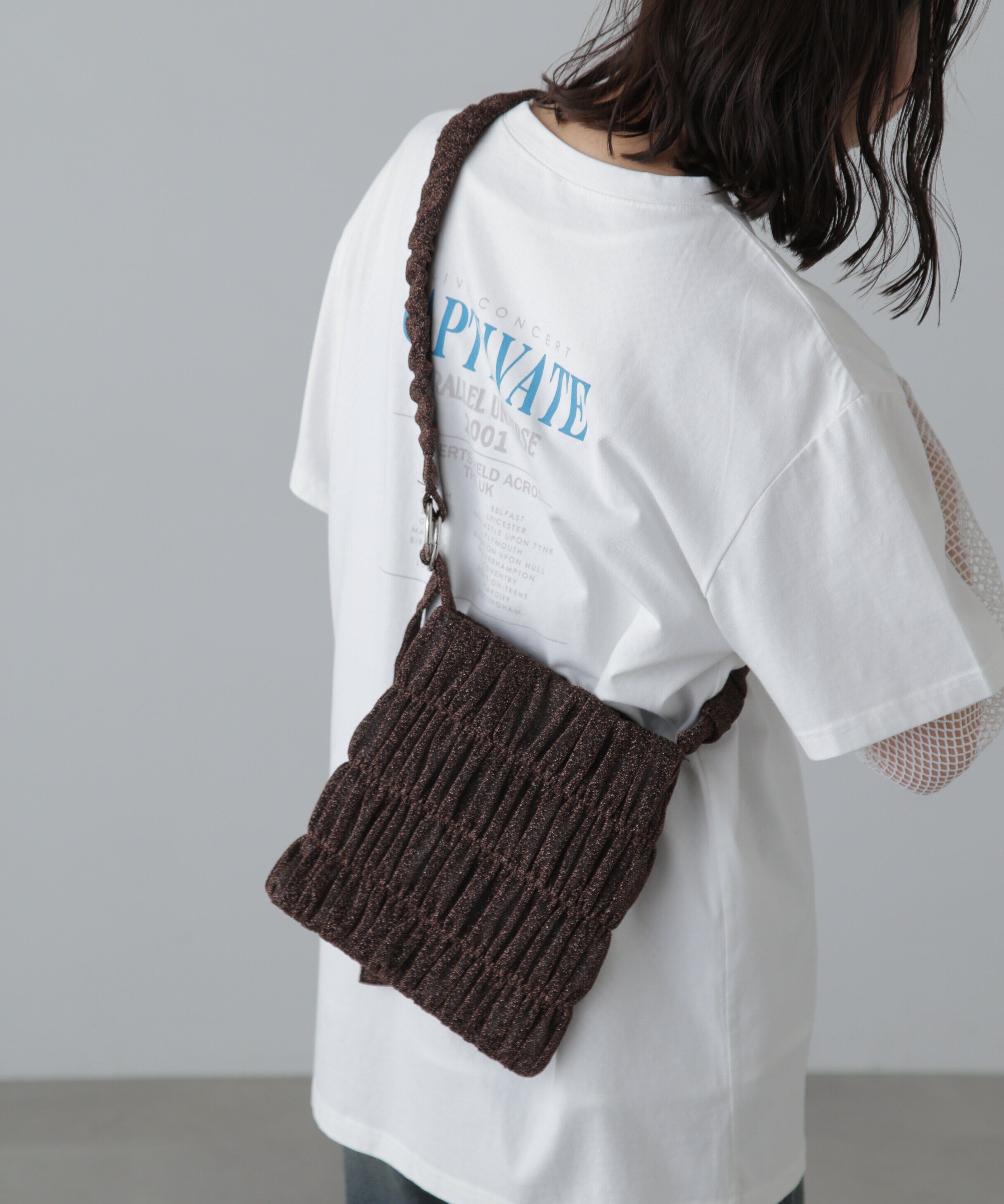  「シャーリングバッグ」|その他|ブラウンラメ