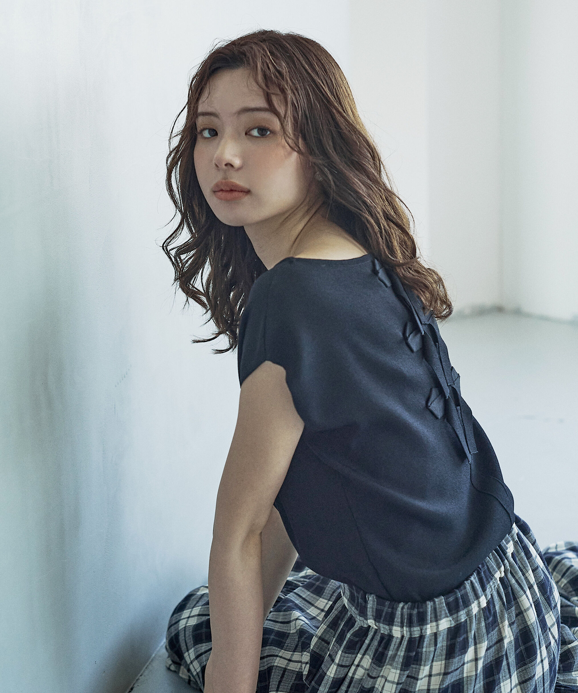 PROPORTION BODY DRESSING「前後2wayリボンニット」|ニット・セーター|ブラック