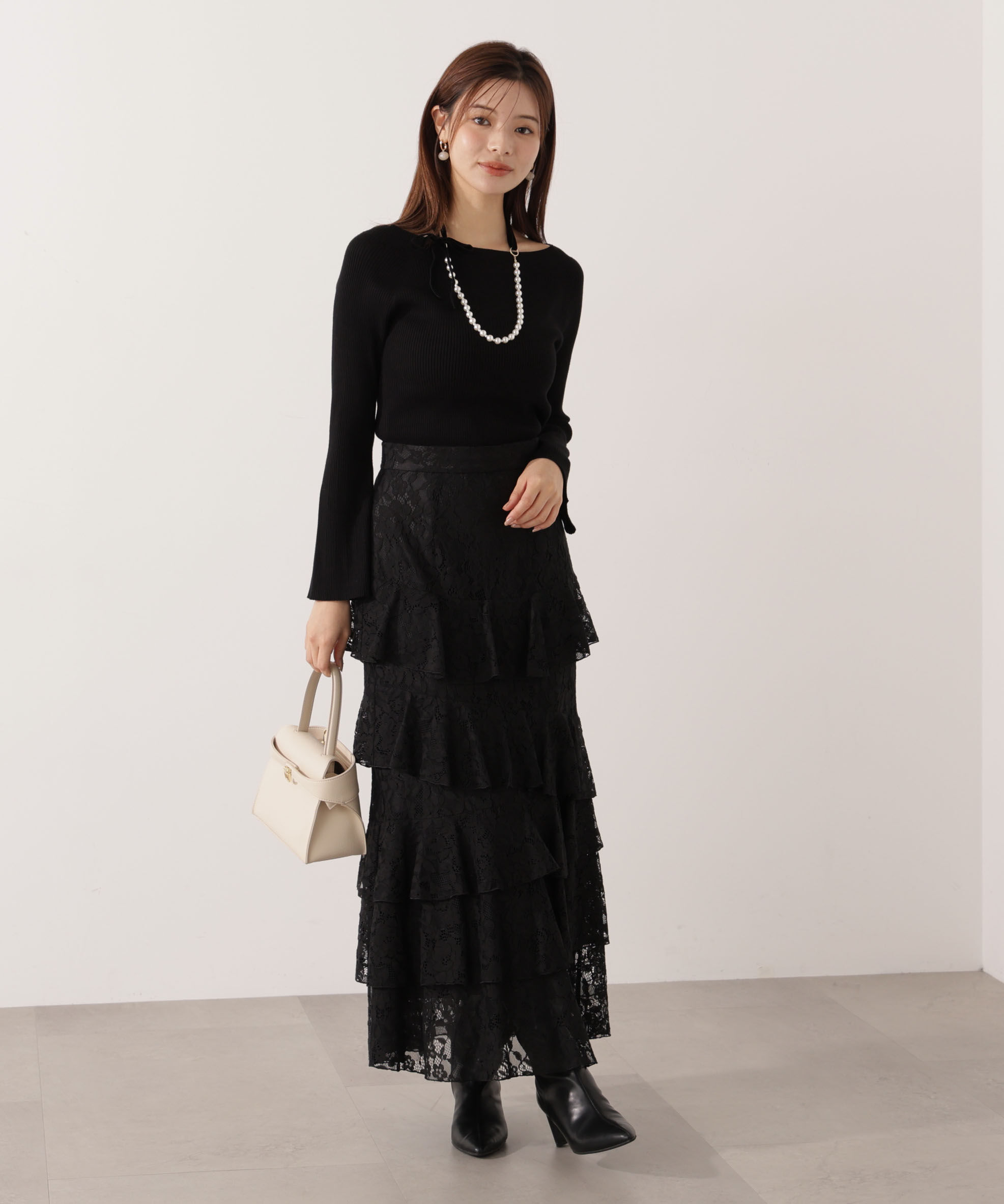 PROPORTION BODY DRESSING「＜ウォッシャブル＞フレアスリーブオフショルニット」|ニット・セーター|