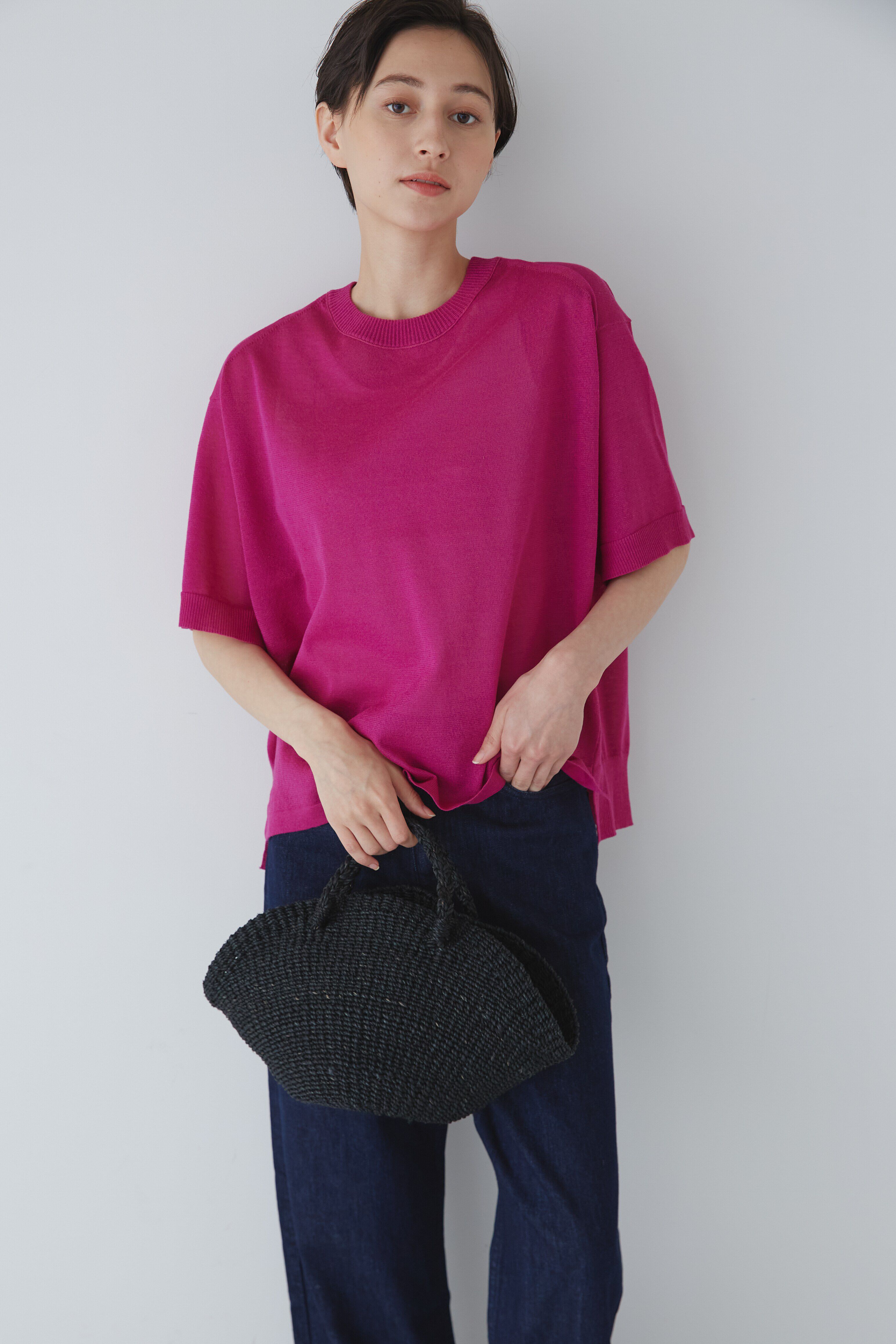  「◆シアーニットプルオーバー」|ニット・セーター|ピンク