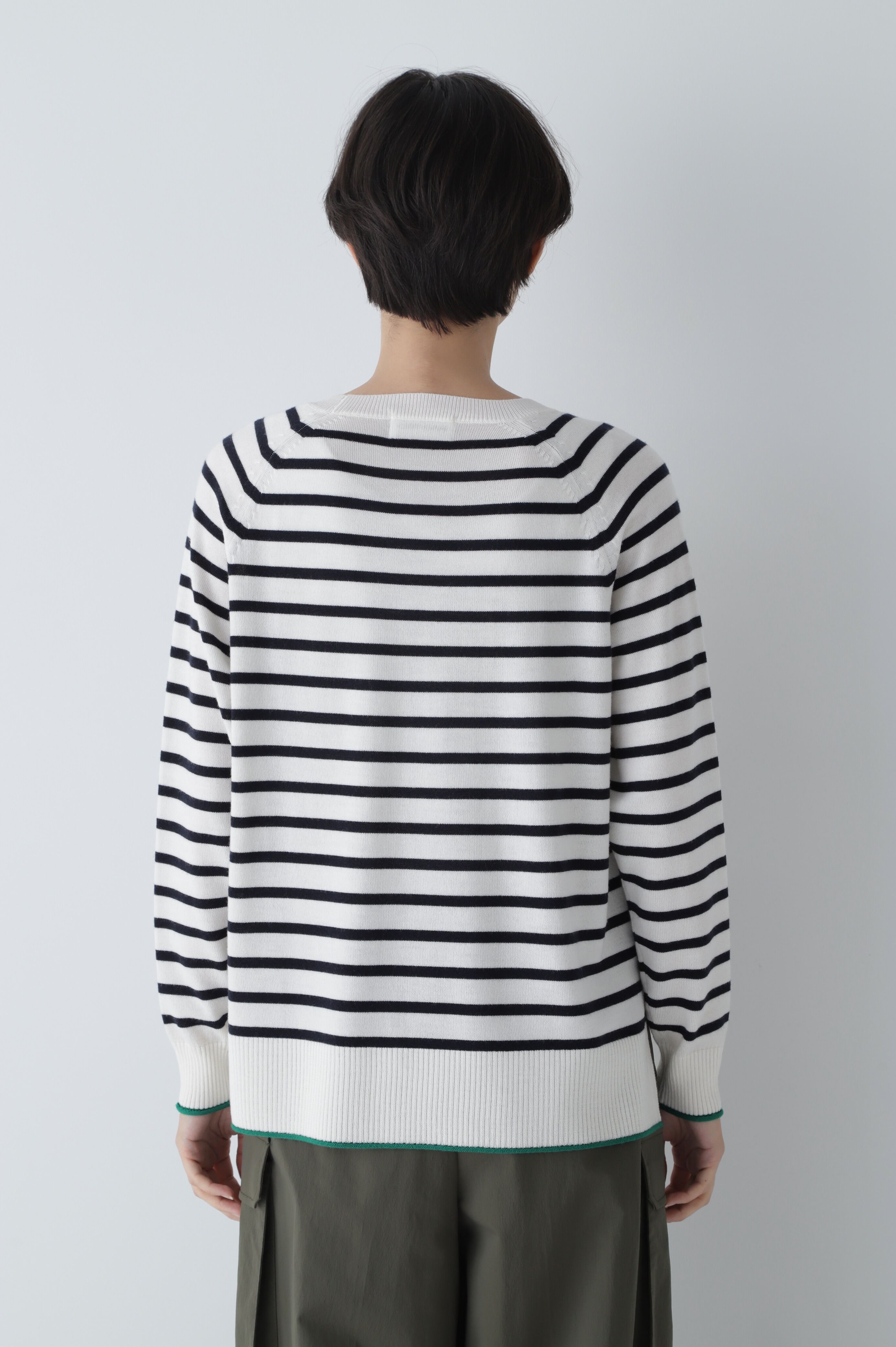  「◆梳毛ボーダーニット」|ニット・セーター|