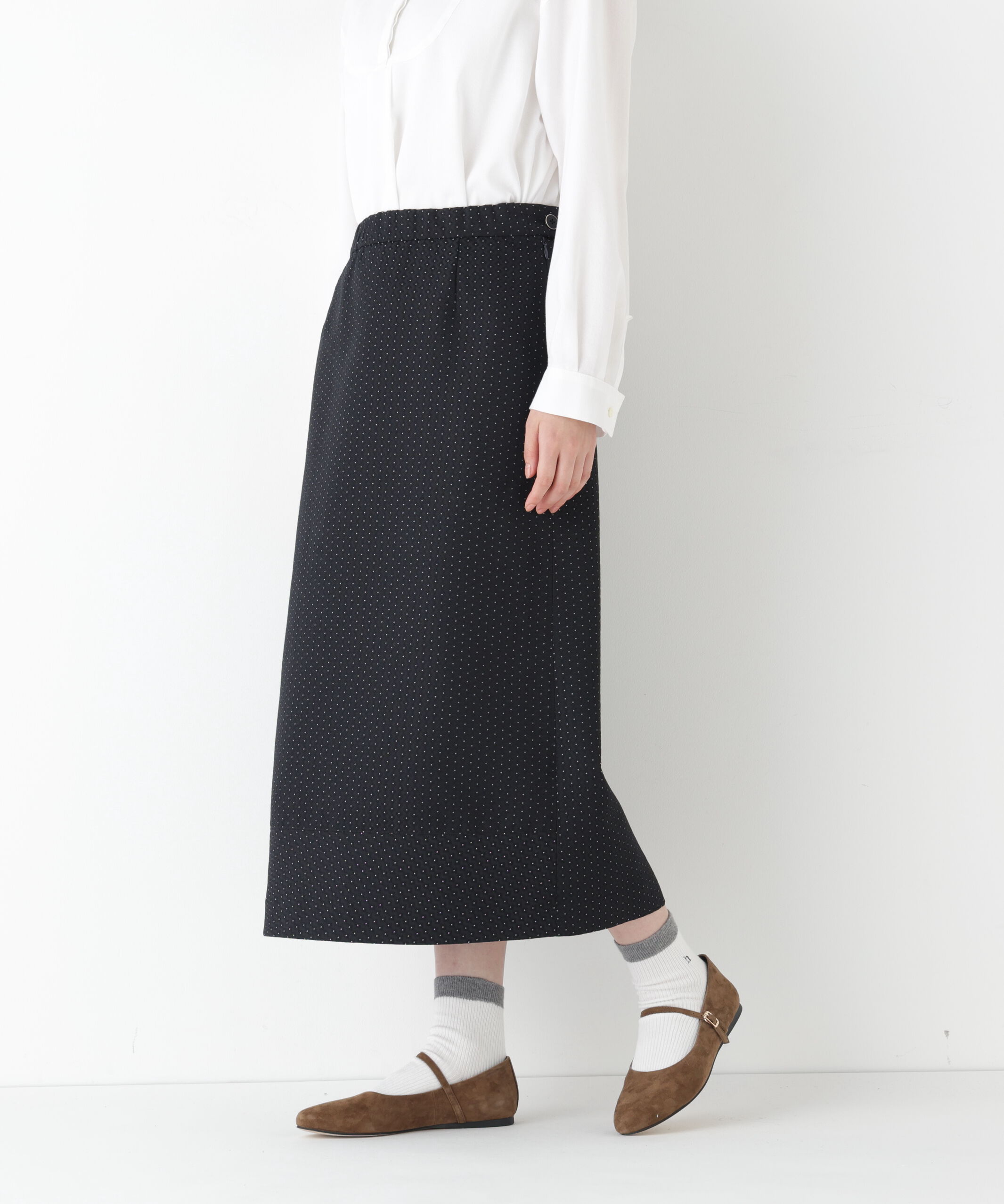  「◆フラワードットＪＱＳＫ」|スカート|ブラック3