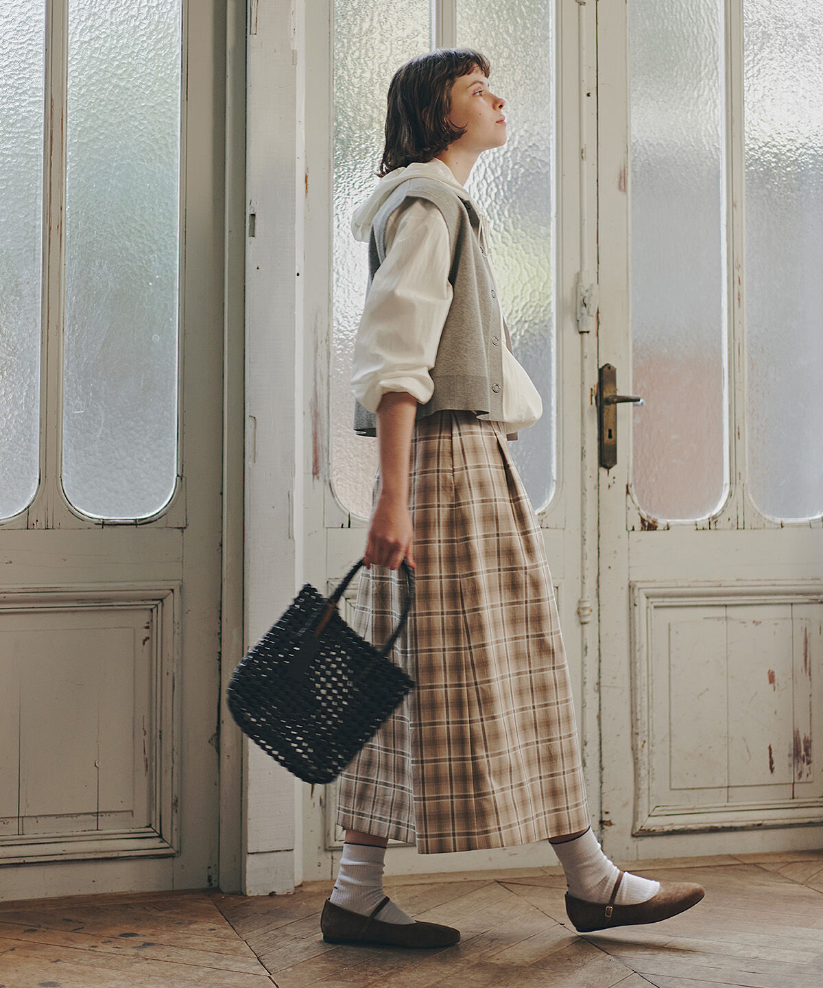  「◆オリジナル先染めチェックタックスカート」|スカート|