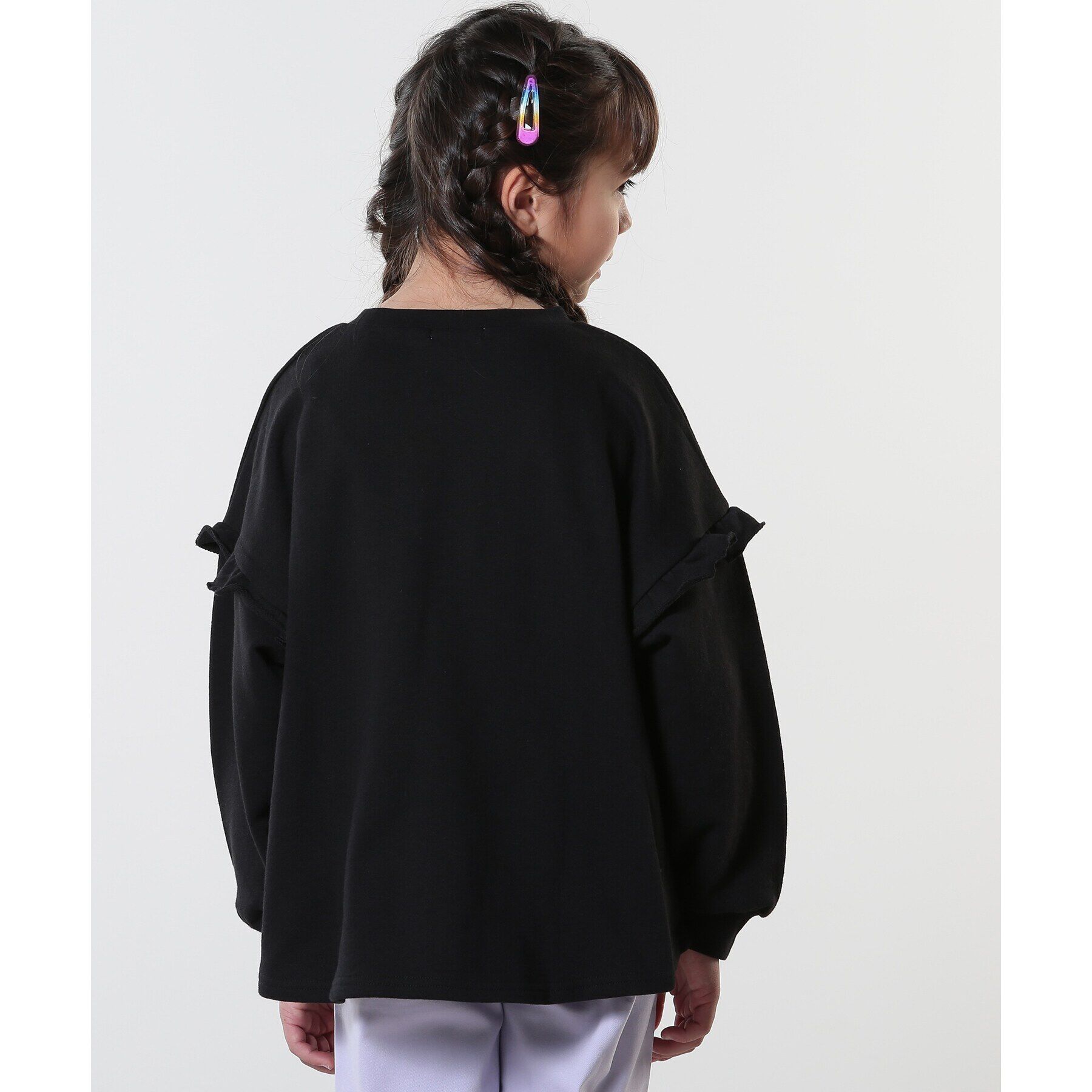 SHOO･LA･RUE「【130-150cm/洗える/姉妹リンク可】お袖フリルがアクセント アソートプリントスウェット」|その他|