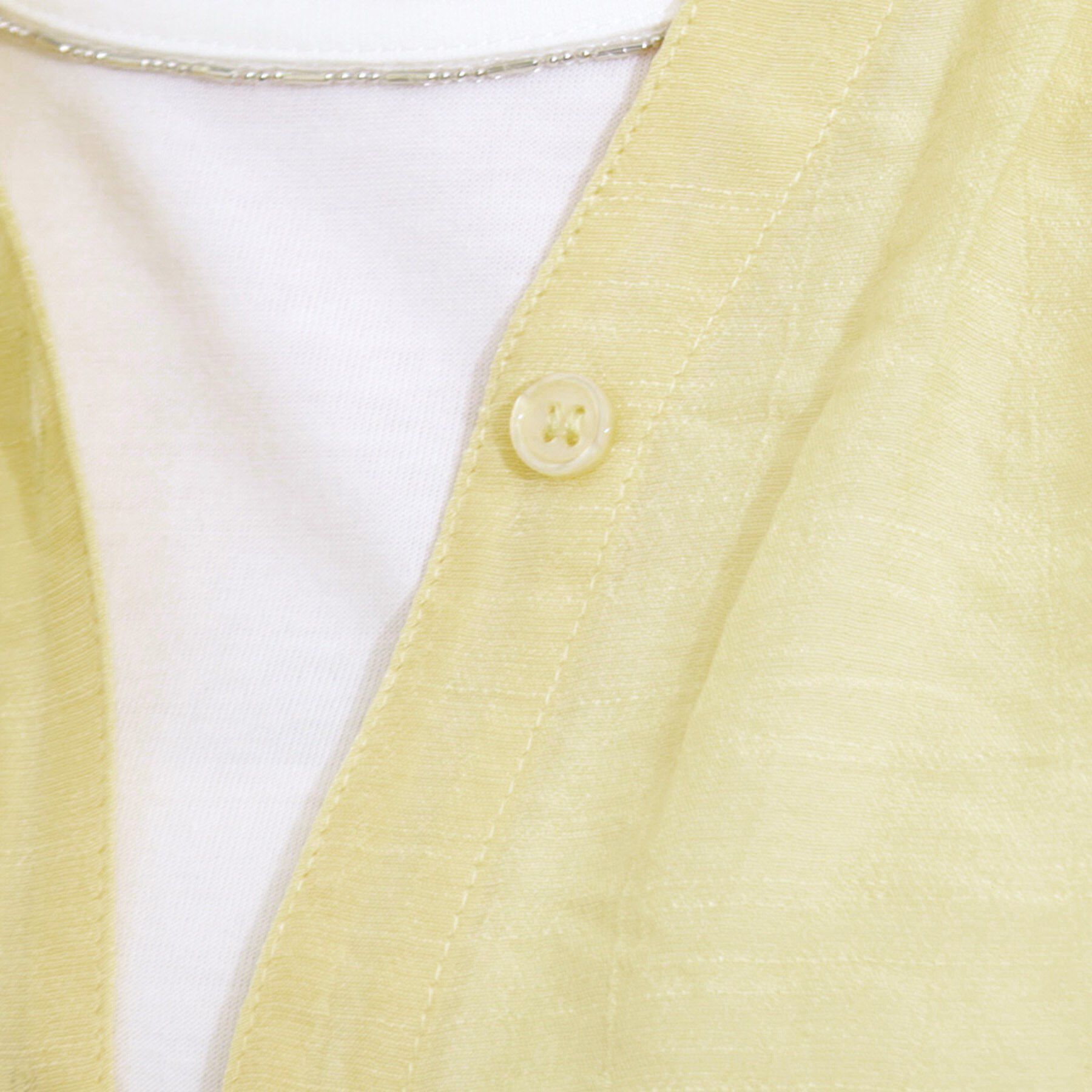 SHOO･LA･RUE「【S-LL/2点セット】着るだけでコーデが決まる 麻調5分袖ブラウス＋タンクトップ」|シャツ・ブラウス|