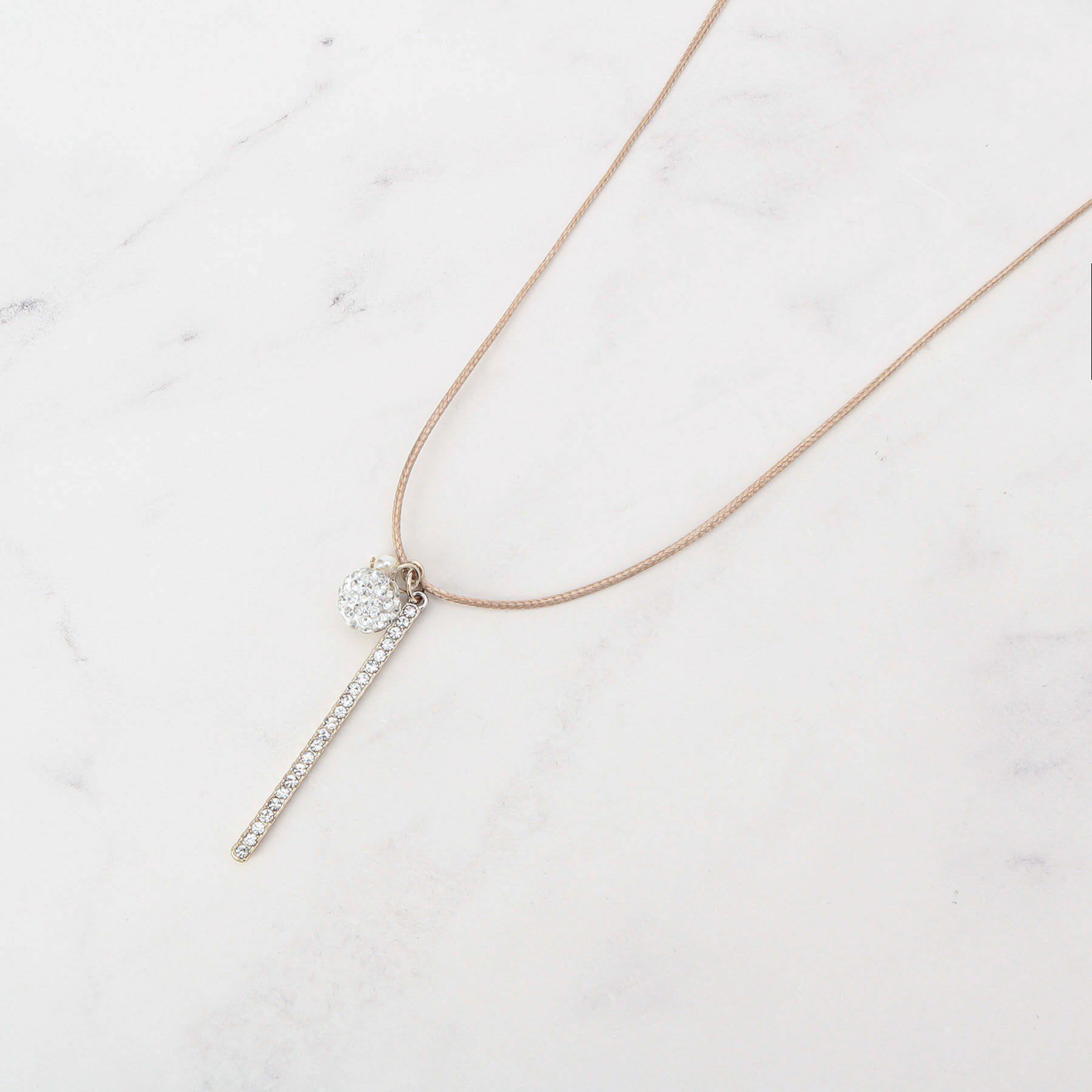 SHOO･LA･RUE「パヴェバーひもネックレス」|ネックレス|ゴールド(007)