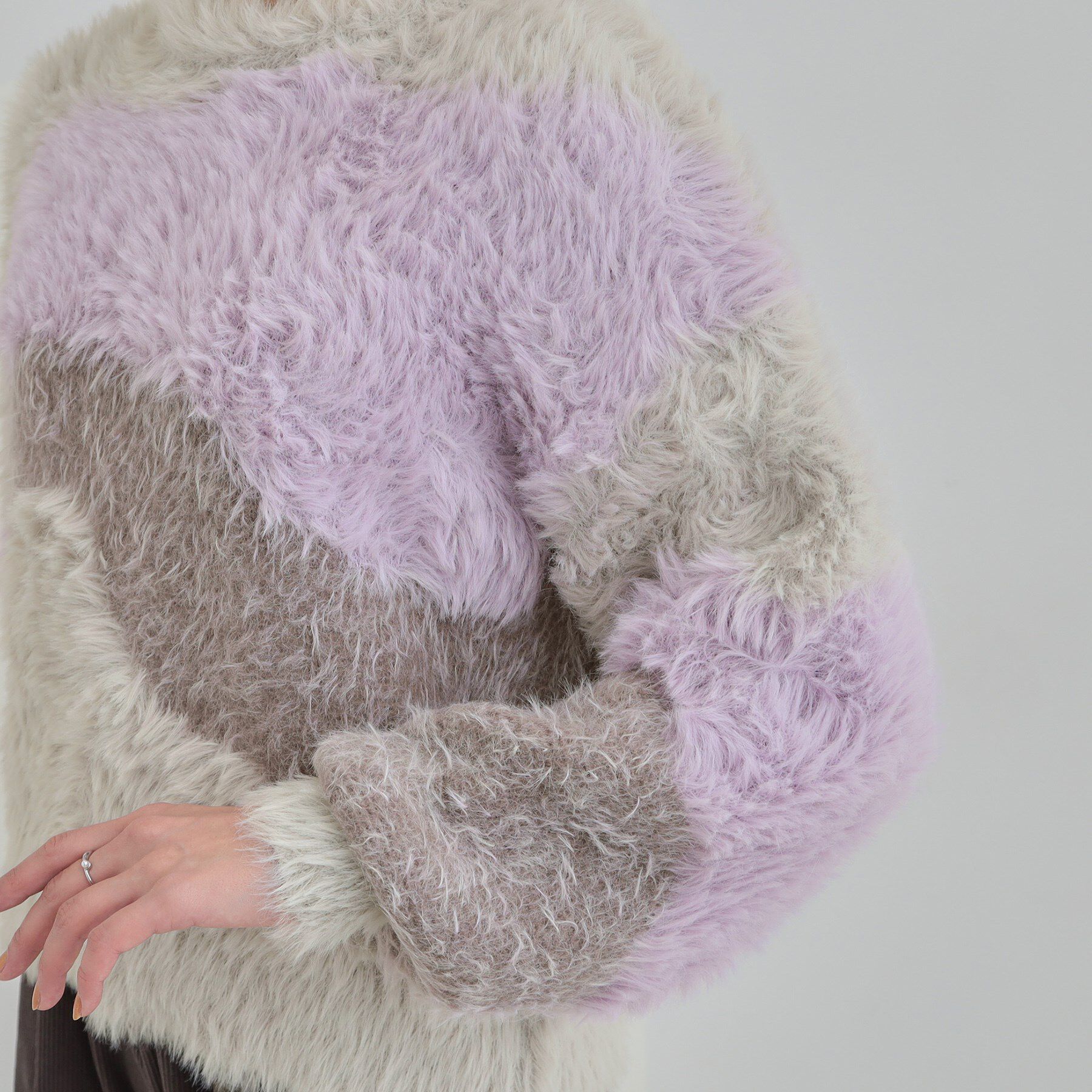 SHOO･LA･RUE「【選べる4柄】ふわふわ ロングフェザーニット」|ニット・セーター|