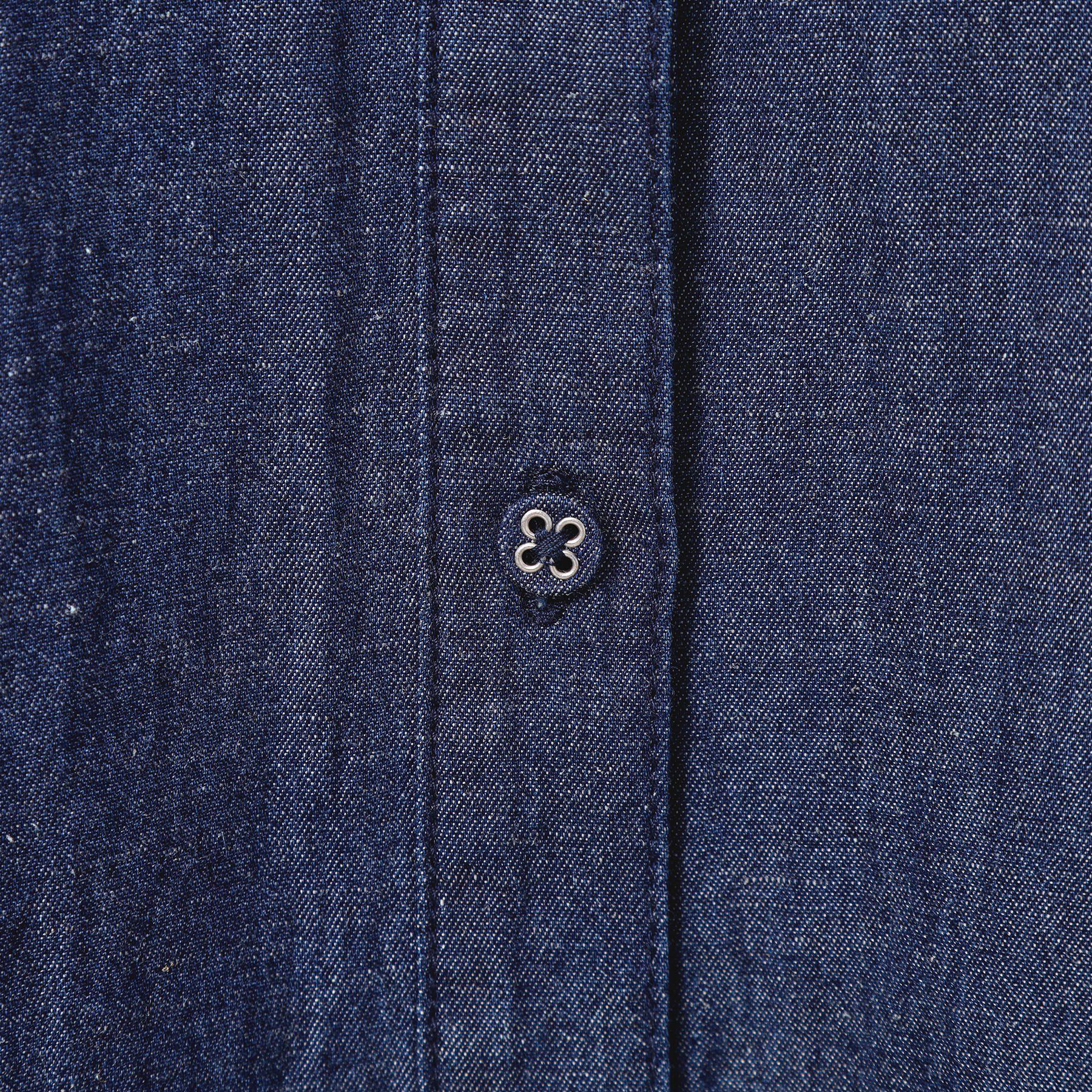 Dessin「【洗える】リネンブレンドデニム調シャツワンピース（S～L）」|ワンピース|