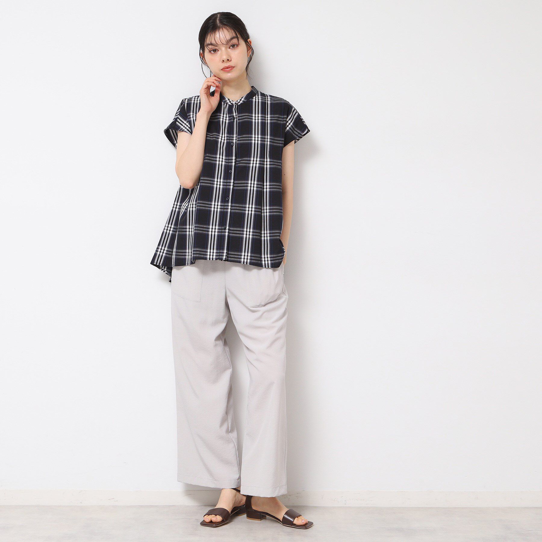 Dessin「【洗える】フレンチスリーブフレアーブラウス（XS～L）」|シャツ・ブラウス|