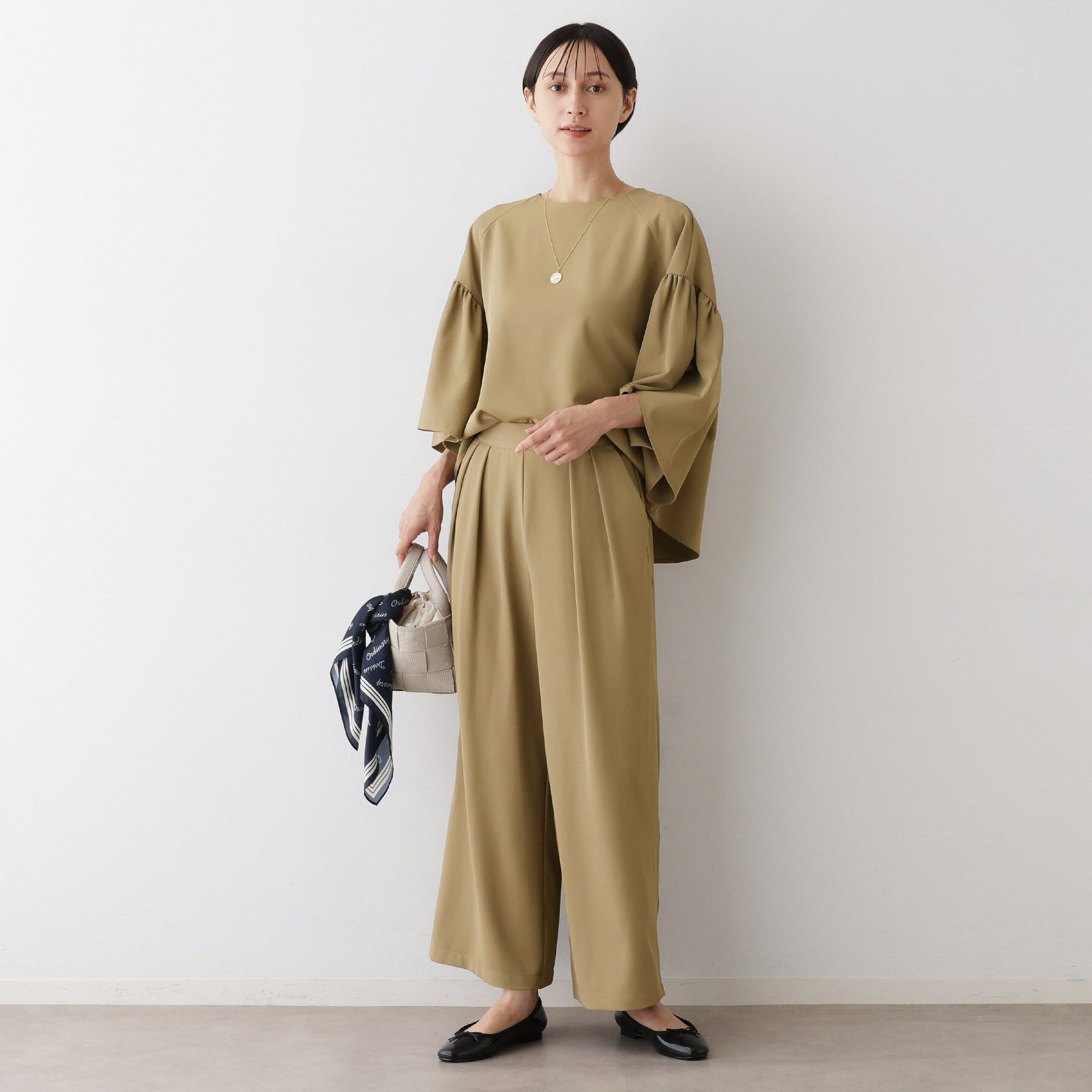 Dessin「【セットアップ可・洗える】ダブルタックワイドパンツ」|その他|