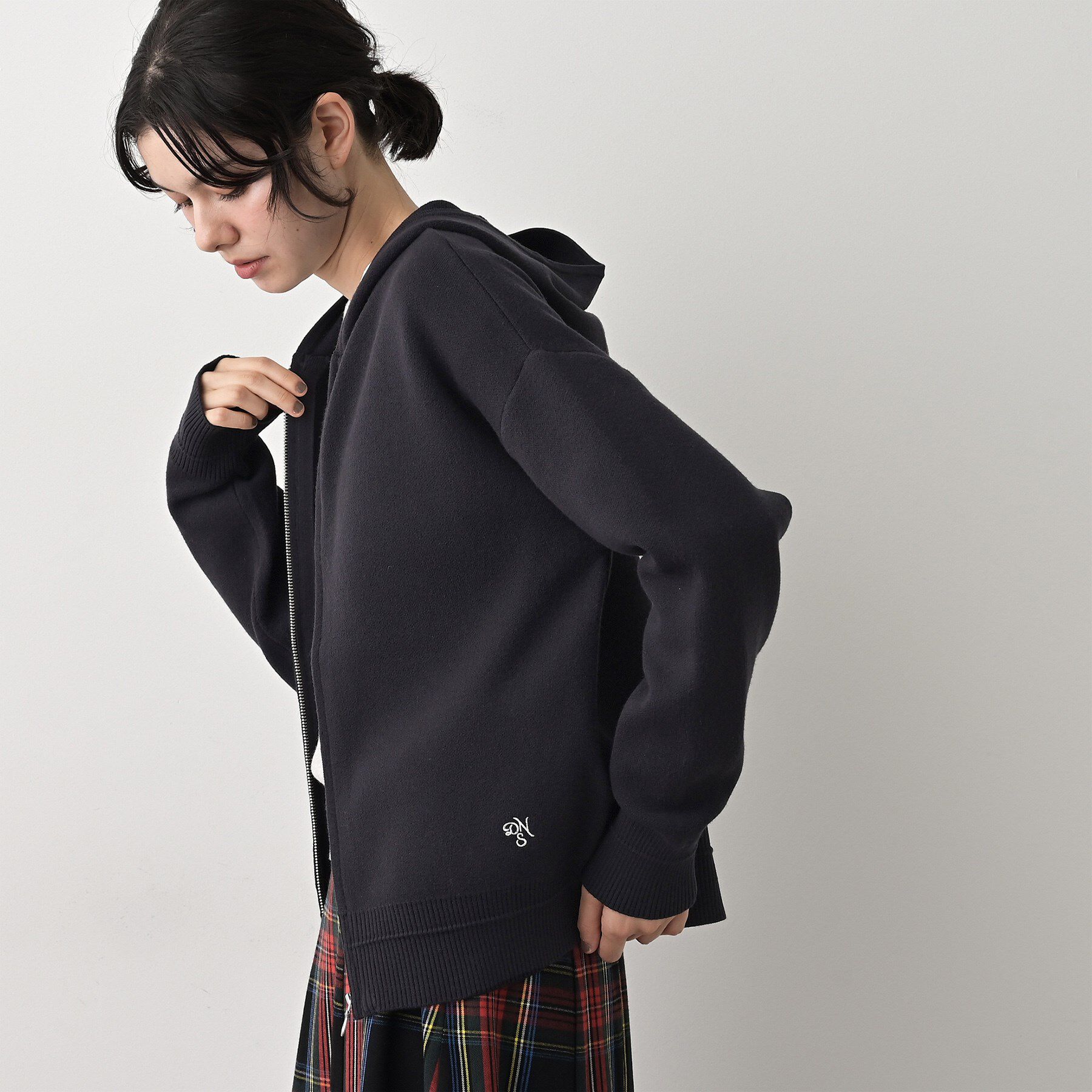 Dessin「【キレイ見え／洗える】ジャカード編みフードジップ」|ニット・セーター|