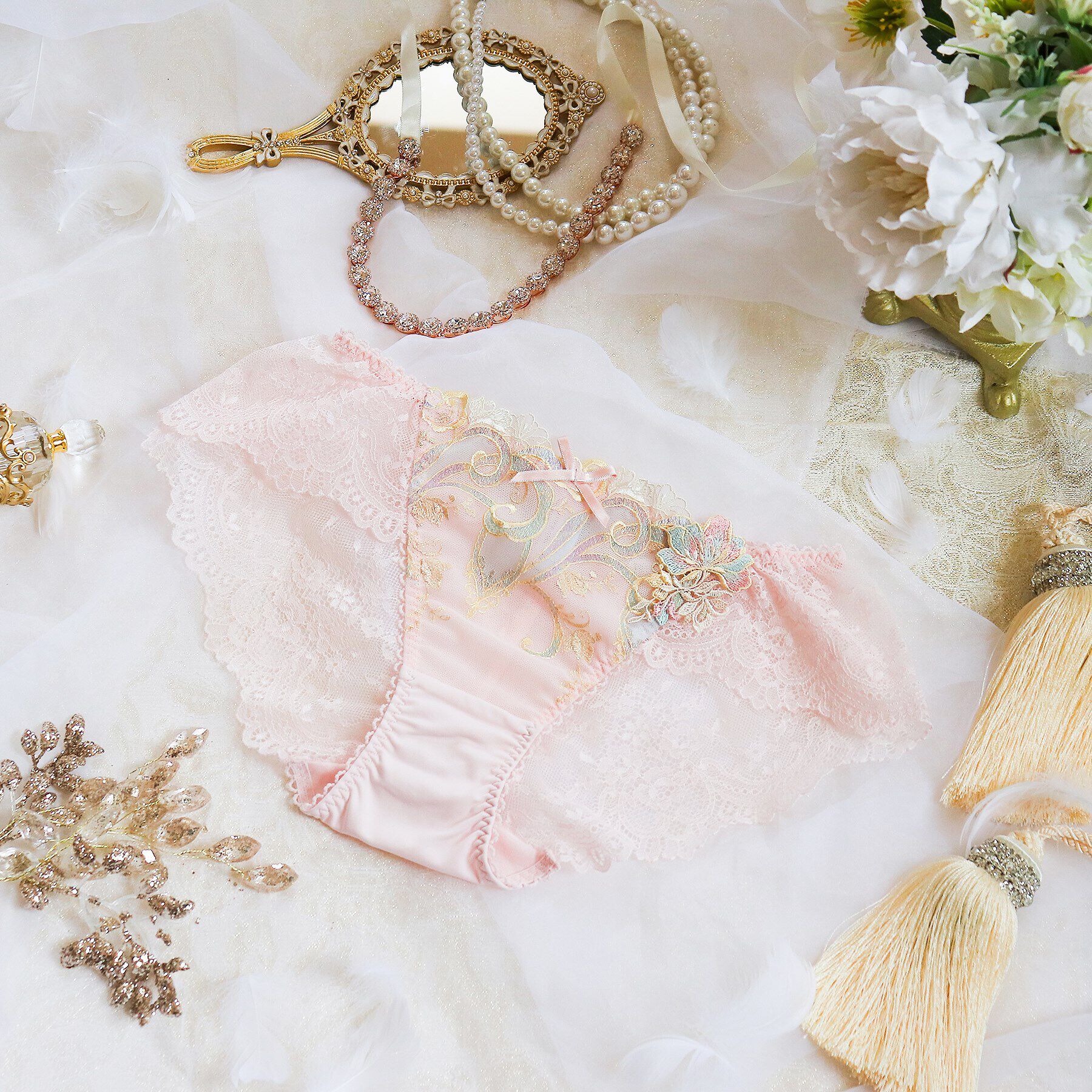 Risa Magli「シトリン レースショーツ」|インナー|ピンク(071)