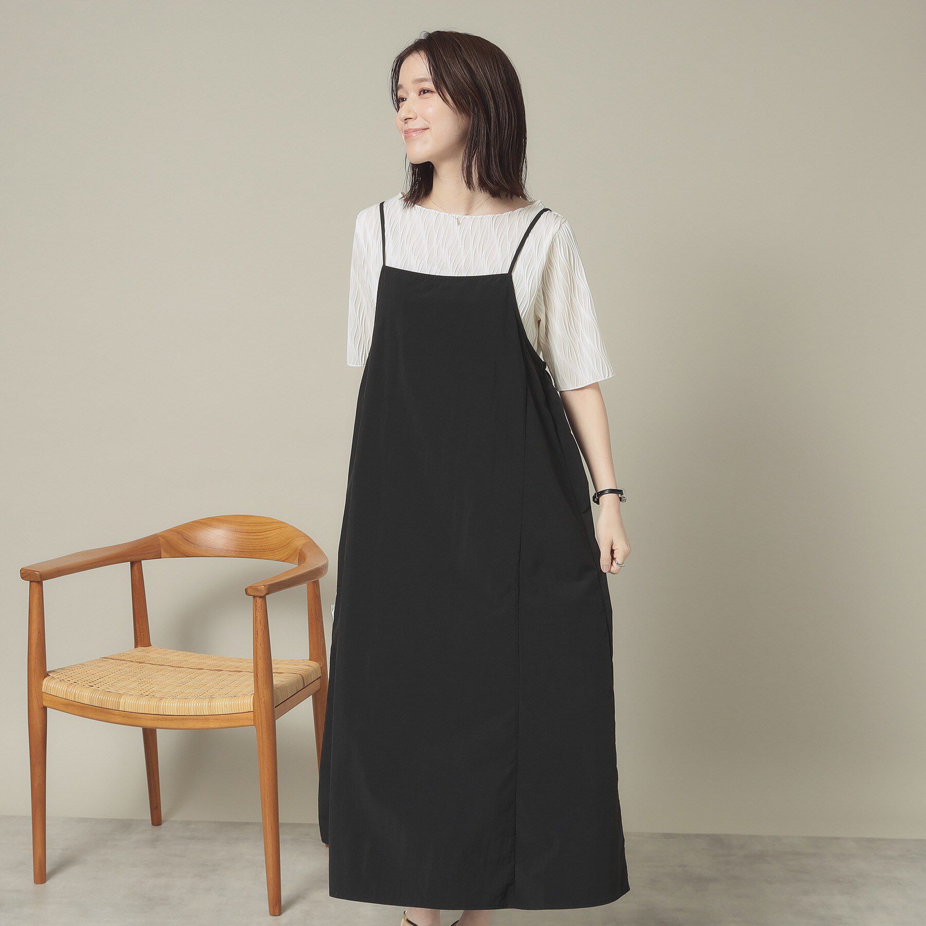 ITS&rsquo;DEMO「【撥水／洗濯機OK】キャミワンピース＜旅服シリーズ＞」|ワンピース|