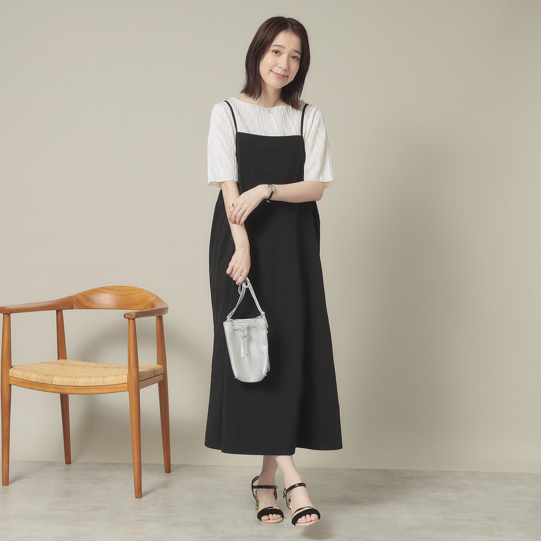 ITS&rsquo;DEMO「【撥水／洗濯機OK】キャミワンピース＜旅服シリーズ＞」|ワンピース|