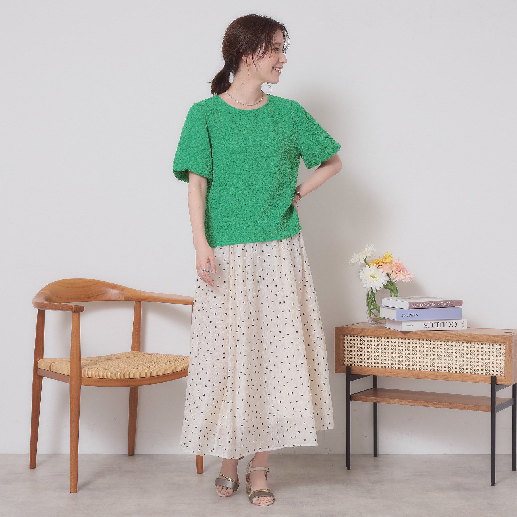 ITS&rsquo;DEMO「【手洗い可】ふくれジャカードプルオーバー」|Tシャツ・カットソー|