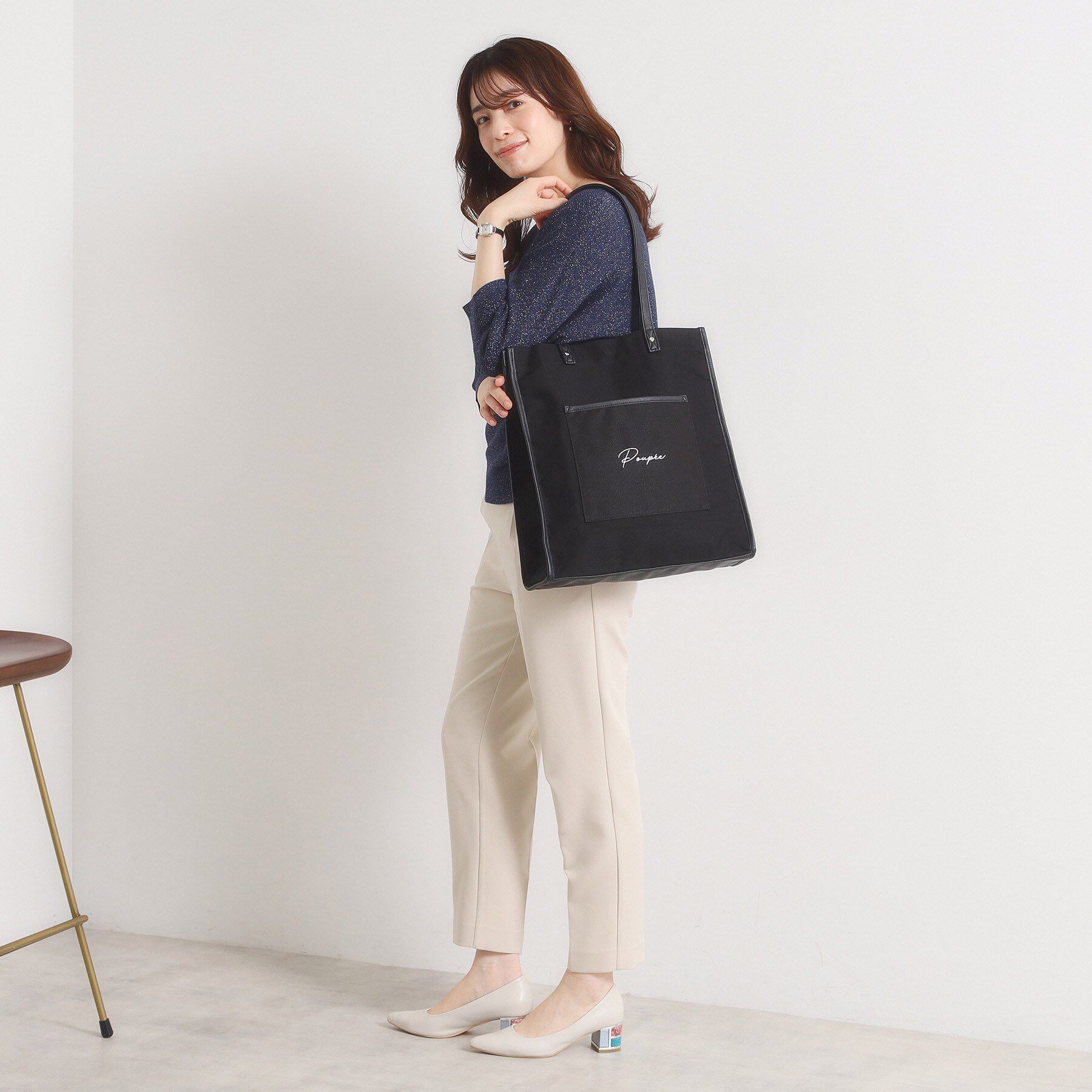 ITS&rsquo;DEMO「【推し活／A4対応】合皮パイピングキャンバストート」|トートバッグ|