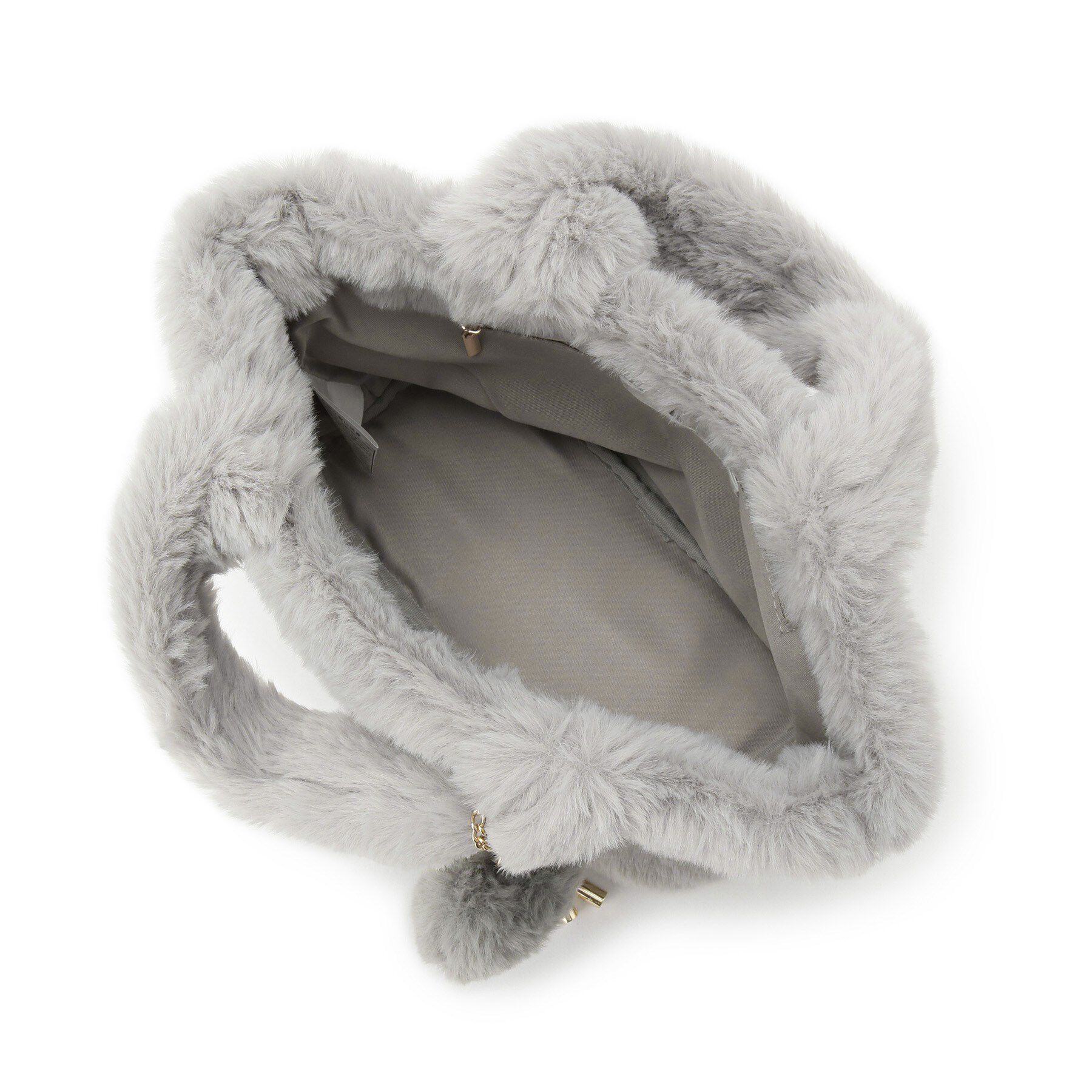 ITS&rsquo;DEMO「チャーム付きフェイクファートート」|トートバッグ|