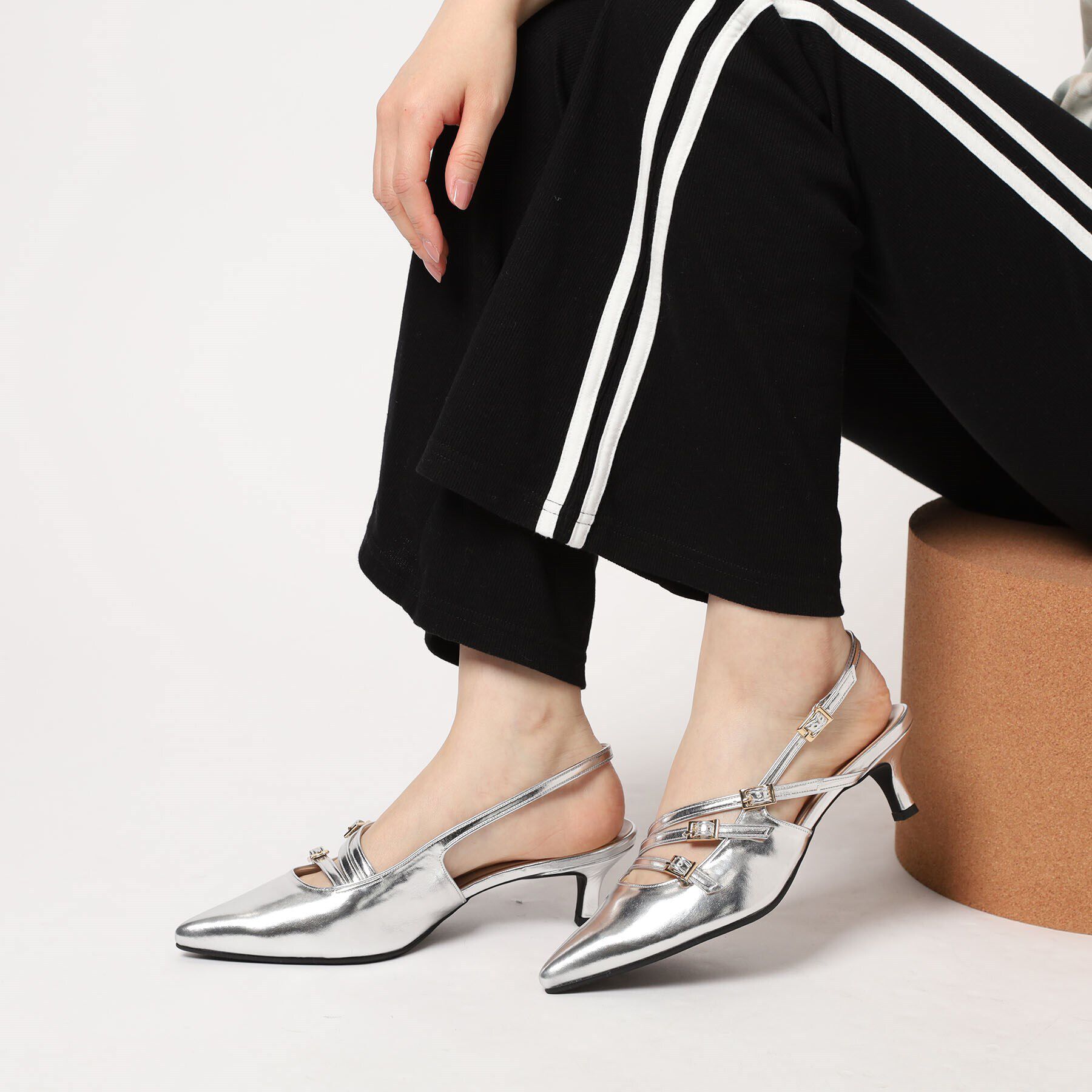 ESPERANZA「バックストラップミドルヒールパンプス」|パンプス|