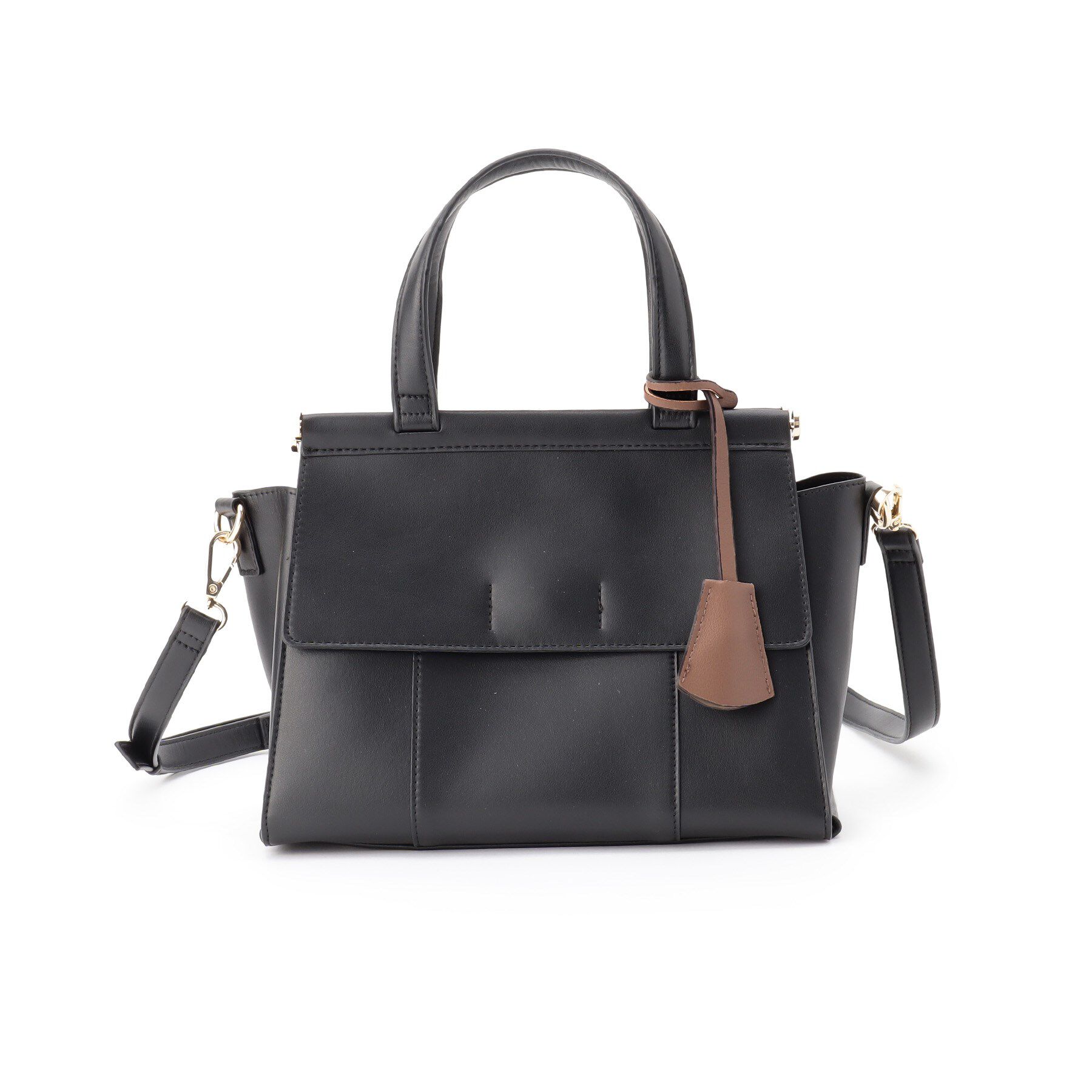 ESPERANZA「ダブルフラップ2WAYハンドバッグ」|ハンドバッグ|ブラック(019)