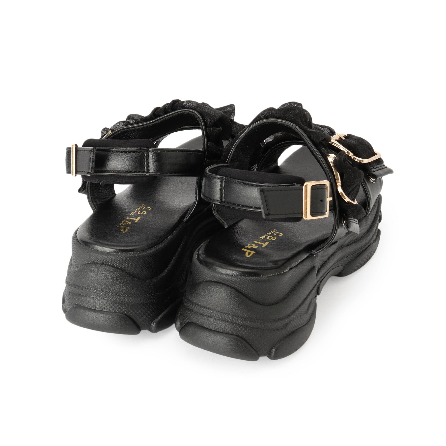 csT&P「ギャザーダブルベルトサンダル」|サンダル|