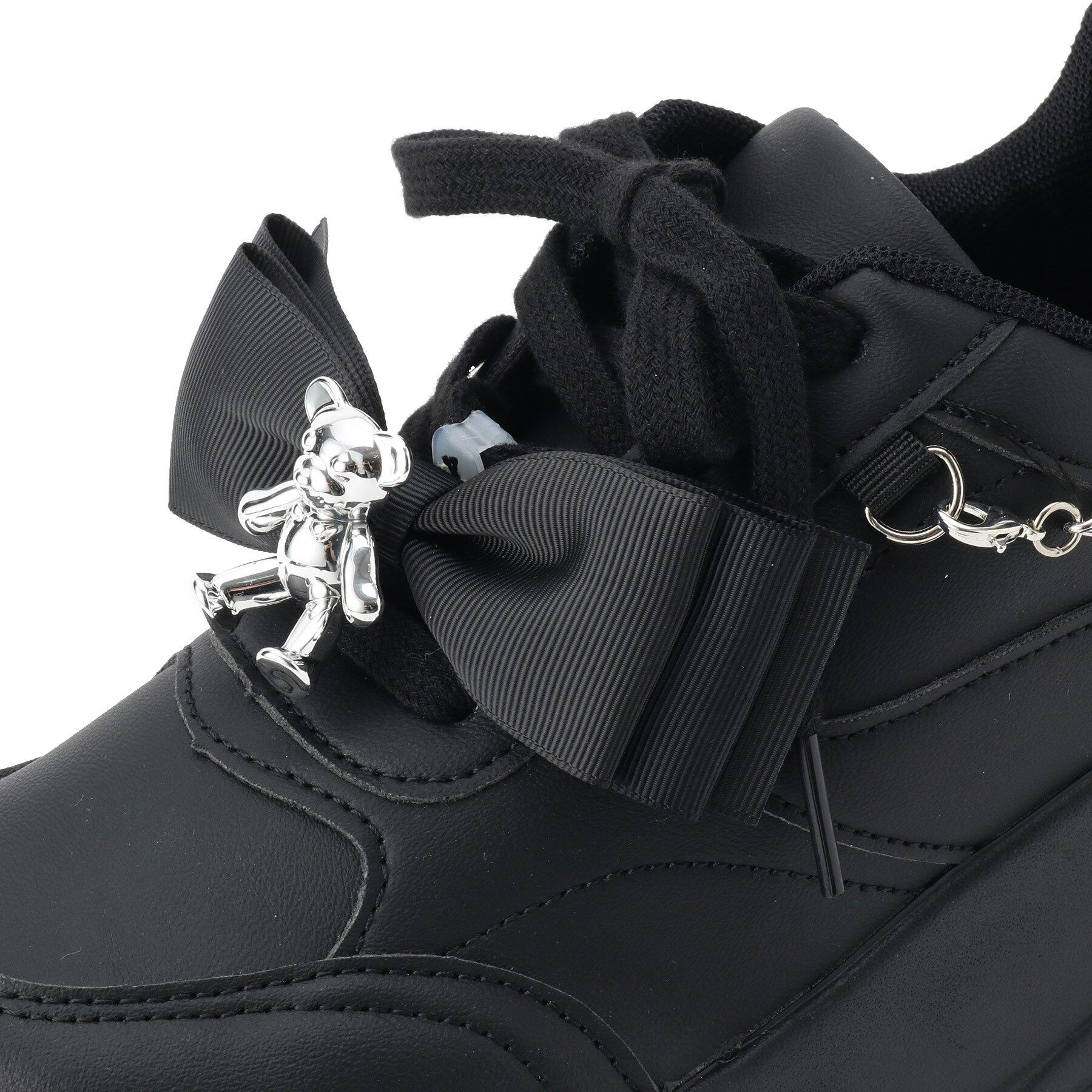 csT&P「クマ&times;チェ―ン付き厚底インヒールスニーカー」|スニーカー|