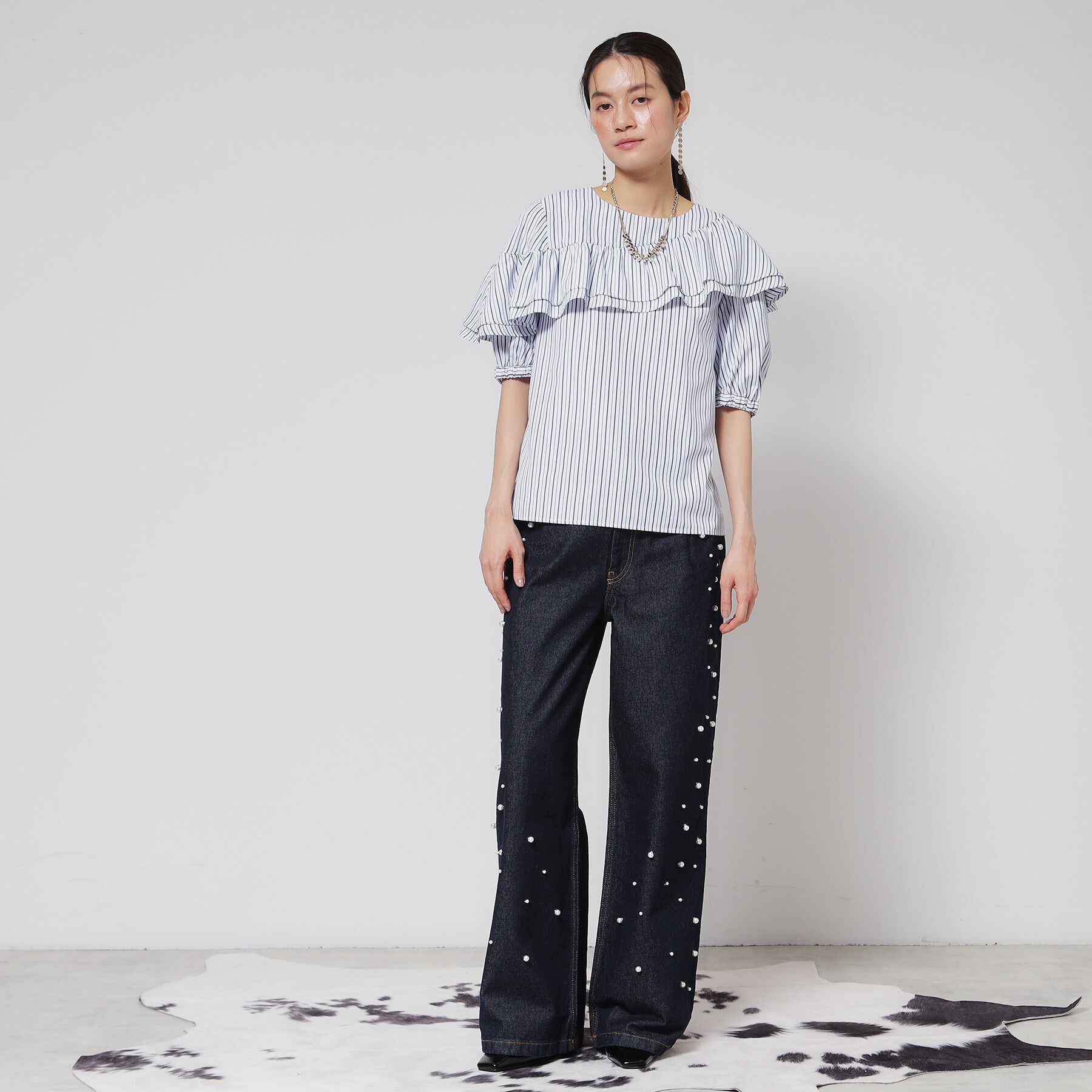 SunaUna「【今年はこれで決まり！／アシメフリル】ブラウス」|シャツ・ブラウス|