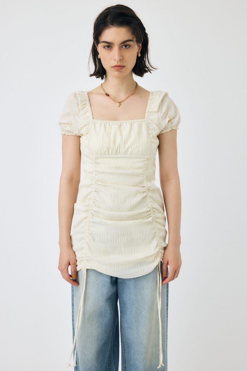 MOUSSY「GATHER RIBBON ミニドレス」|ワンピース|