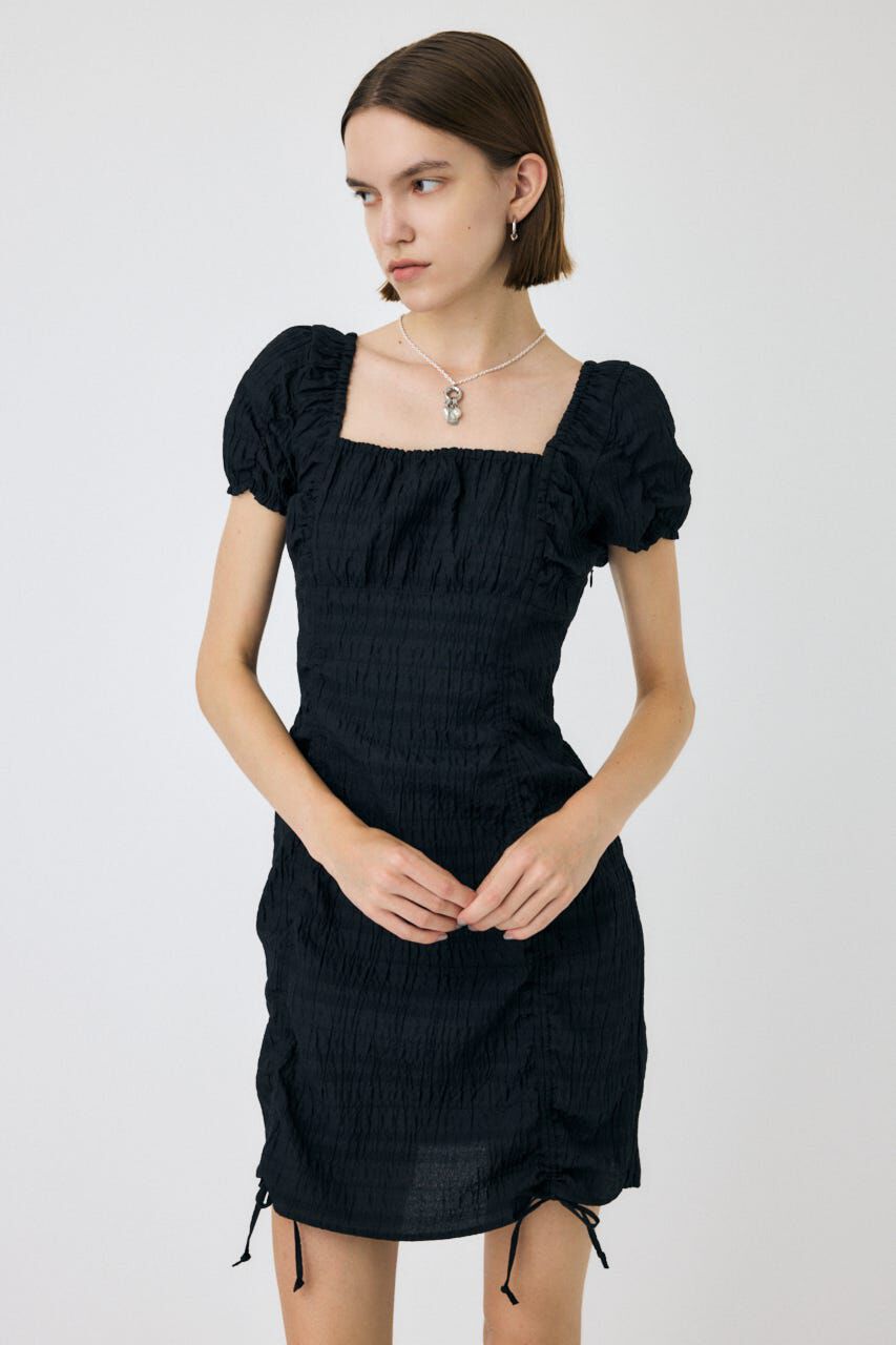 MOUSSY「GATHER RIBBON ミニドレス」|ワンピース|