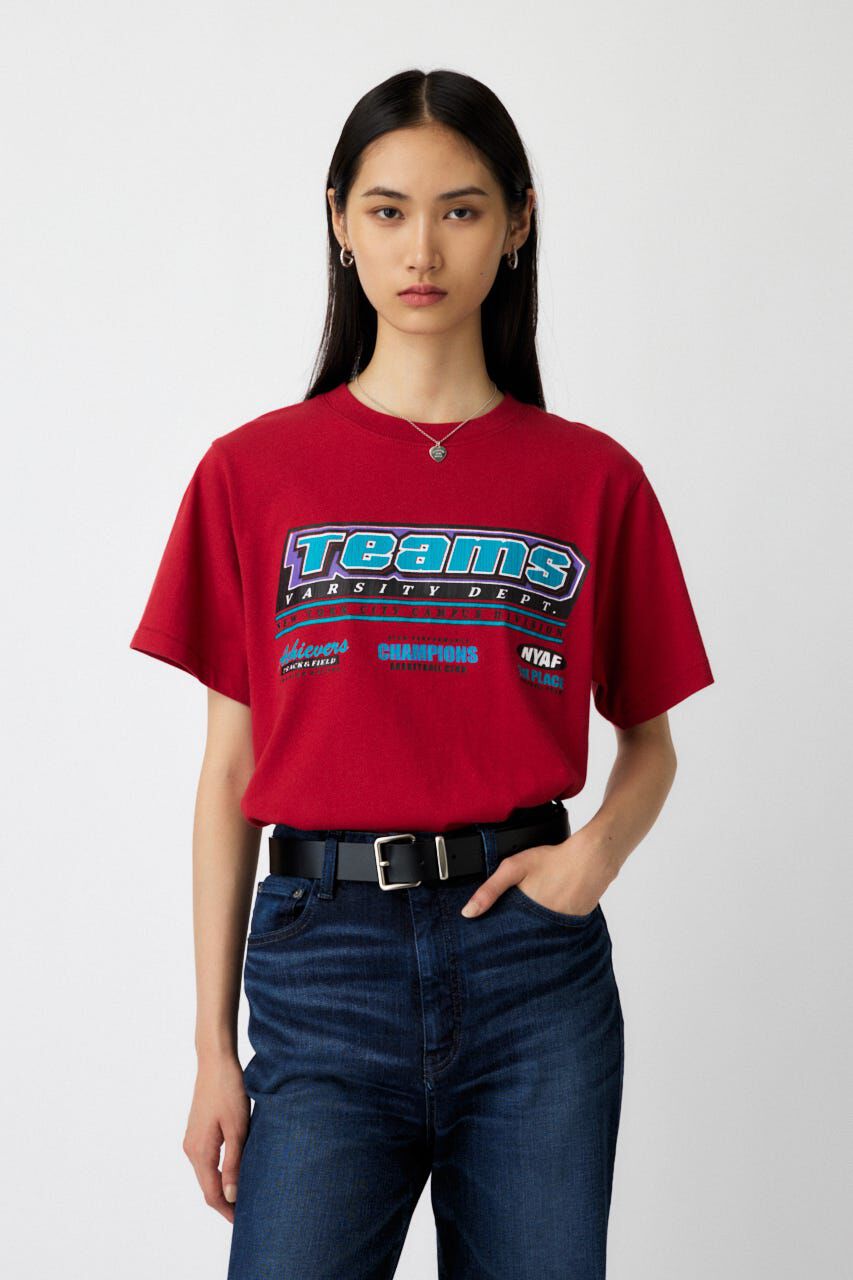 MOUSSY「TEAMS NYC TEE」|Tシャツ・カットソー|RED