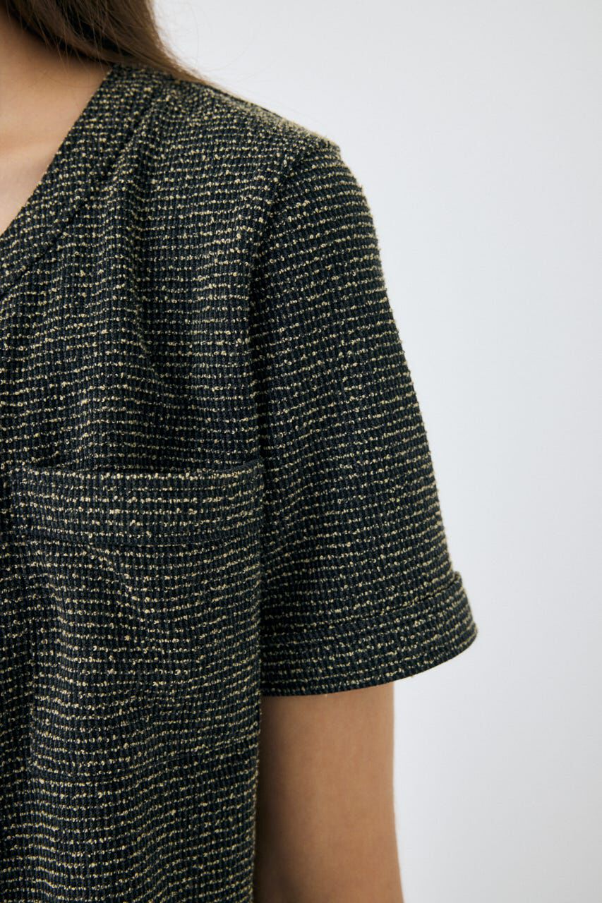 MOUSSY「BOUCLE TWEED ハーフスリーブカーディガン」|その他|