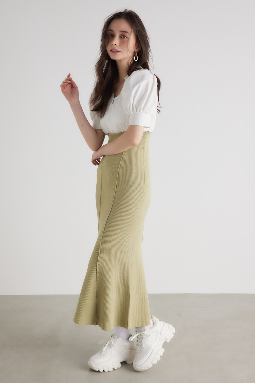 rienda「シャツドッキング Knit OP」|ワンピース|