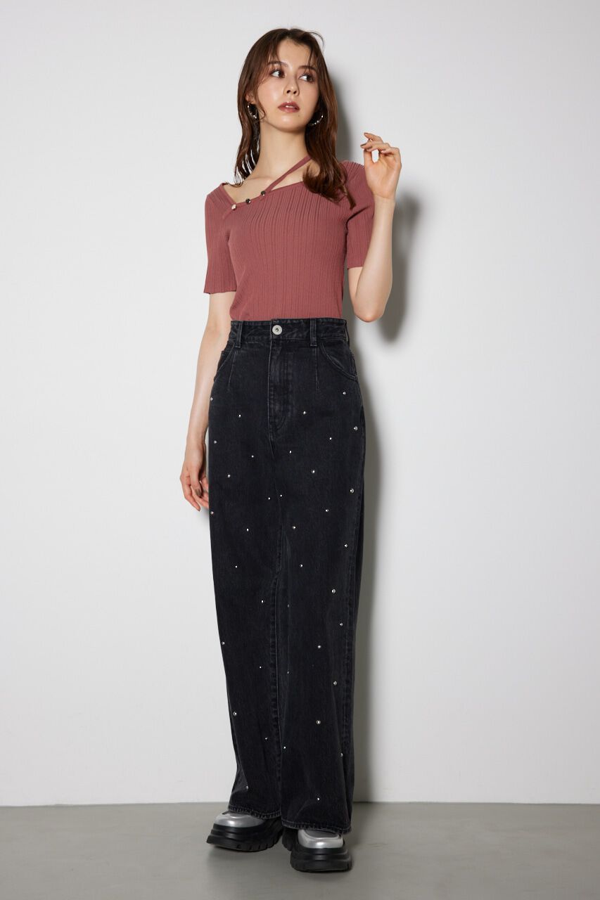 rienda「2WAYアシンメトリーニットトップス」|ニット・セーター|