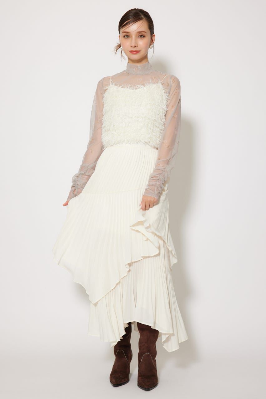 rienda「プリーツティアードマキシスカート」|スカート|