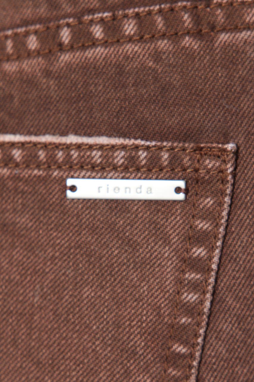 rienda「フラワー刺繍ブーツカットパンツ」|デニム|