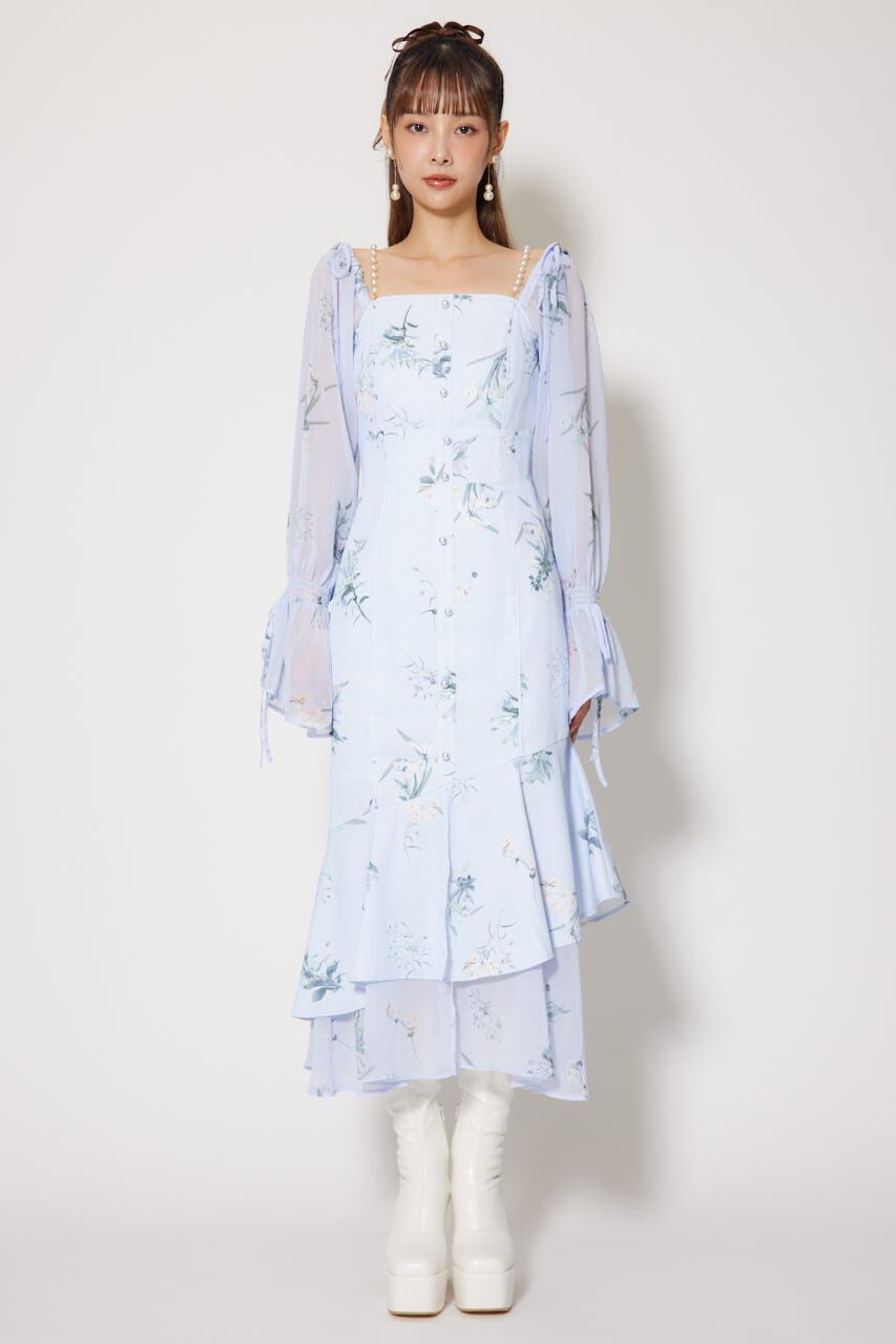 rienda「ビスチェパターンアシンンメトリーマーメイドワンピース」|ワンピース|