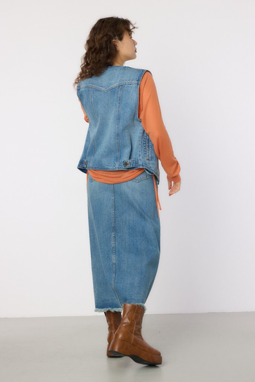 RODEO CROWNS「V CUT デニムベスト」|ダウンベスト・ベスト|