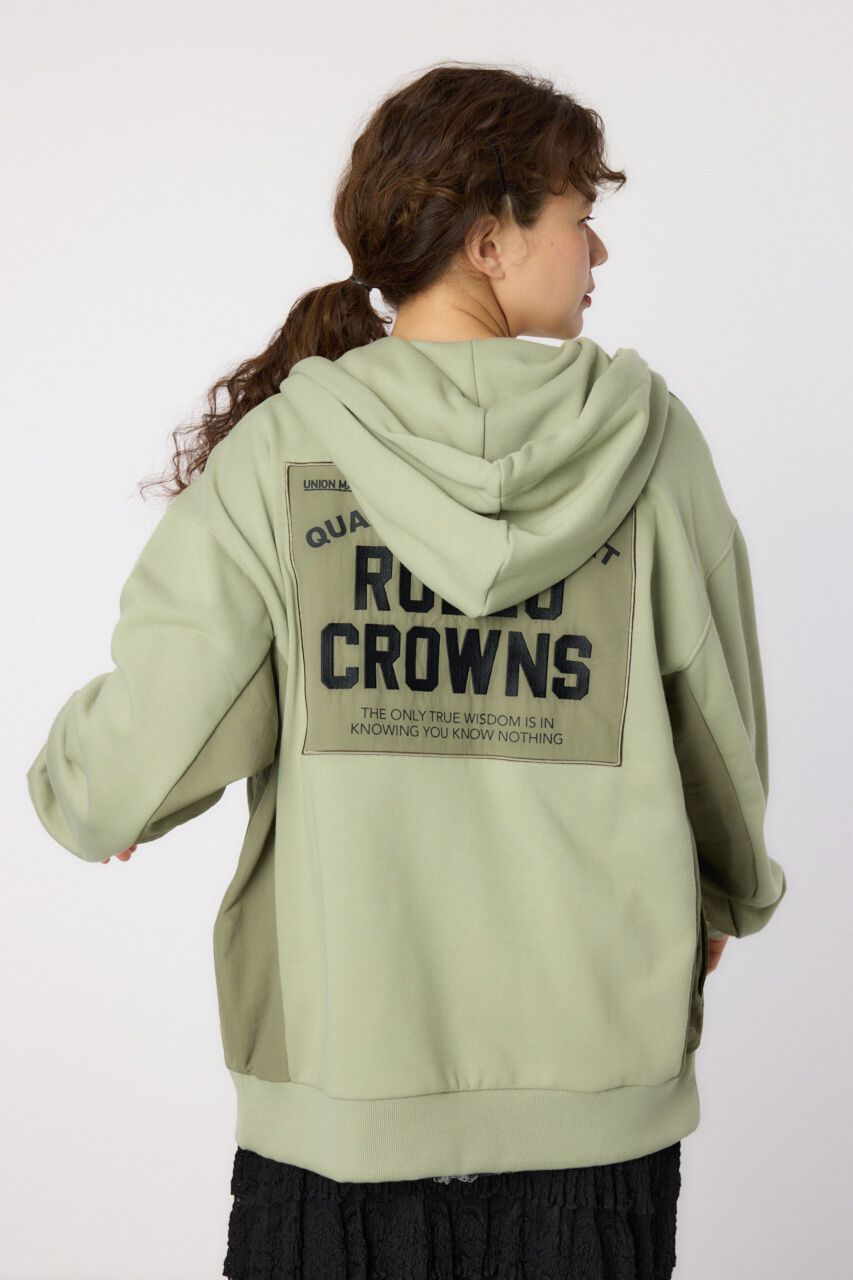 RODEO CROWNS「ナイロンアップリケロゴZIPパーカー」|パーカー|