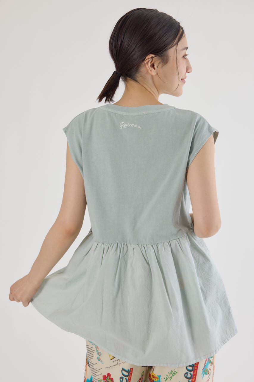 RODEO CROWNS「ピグメント切替フレアタンクトップ」|タンクトップ|