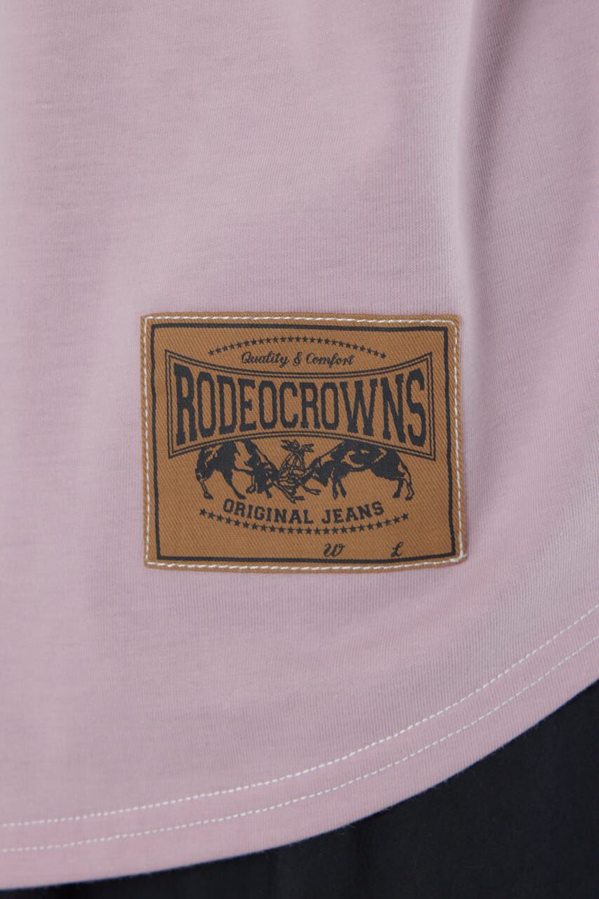 RODEO CROWNS「カラーステッチVネック5分袖Tシャツ」|Tシャツ・カットソー|