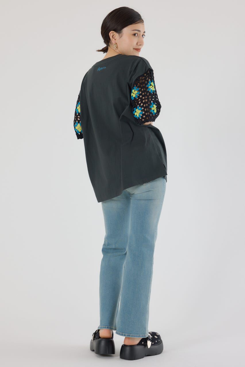 RODEO CROWNS「FLOWERクロシェドッキングTシャツ」|Tシャツ・カットソー|