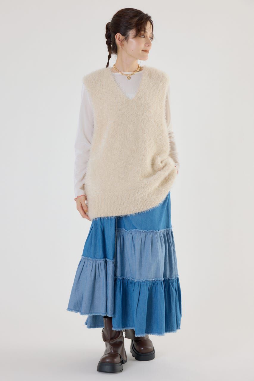 RODEO CROWNS「シャギーニットベスト」|ニット・セーター|