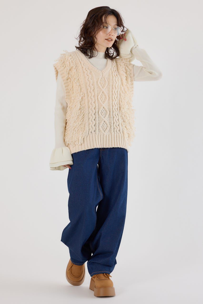 RODEO CROWNS「ケーブルニットベスト」|ニット・セーター|