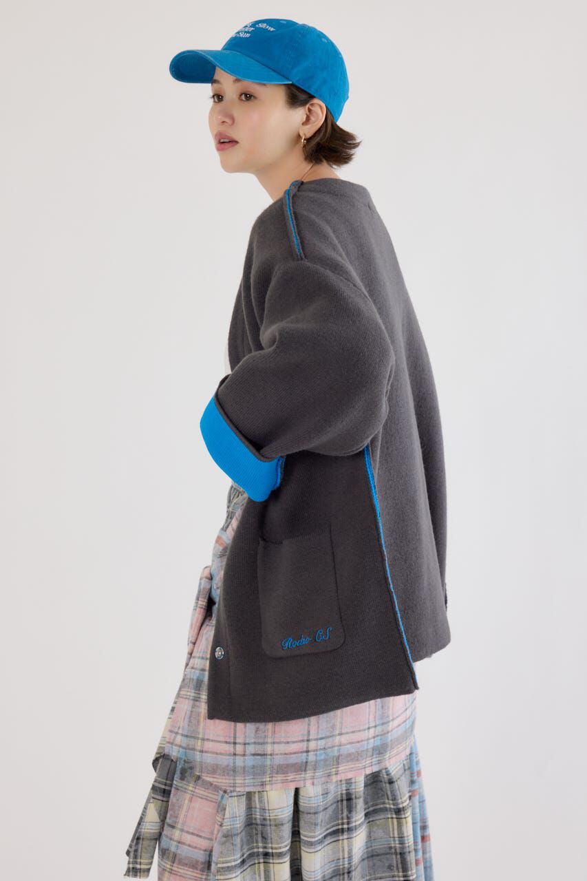 RODEO CROWNS「ダブルフェイスニットジャケット」|カーディガン|