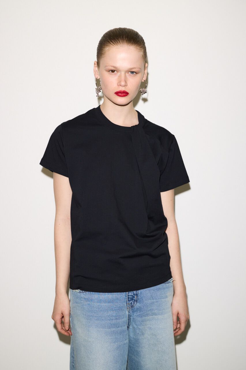SLY「TWIST ASYMMETRY トップス」|Tシャツ・カットソー|BLK