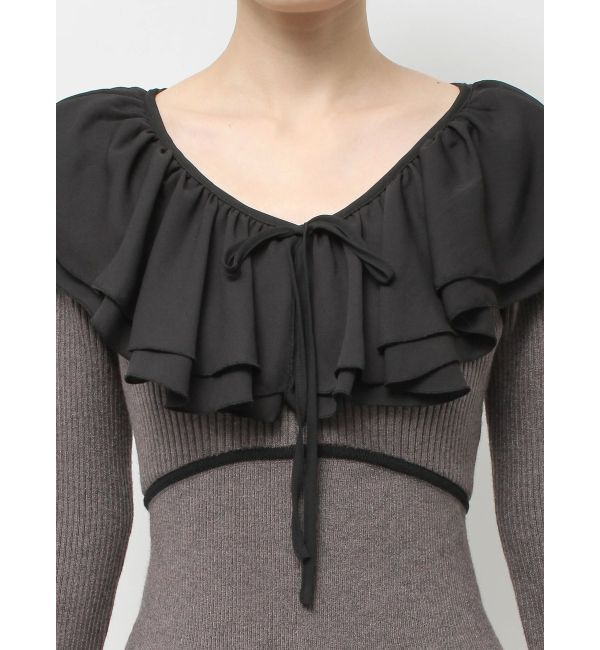 RESEXXY「ラッフルデザインミニニットワンピース」|ワンピース|