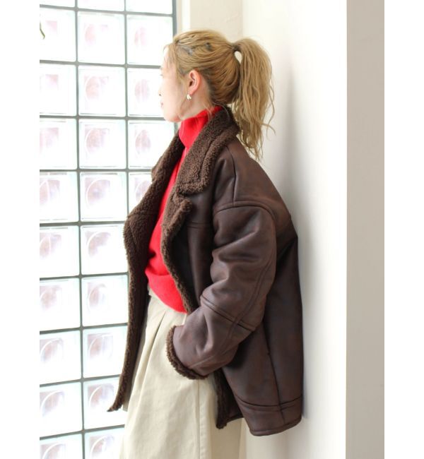 Ungrid「フェイクムートンルーズブルゾン」|ブルゾン・スタジャン|