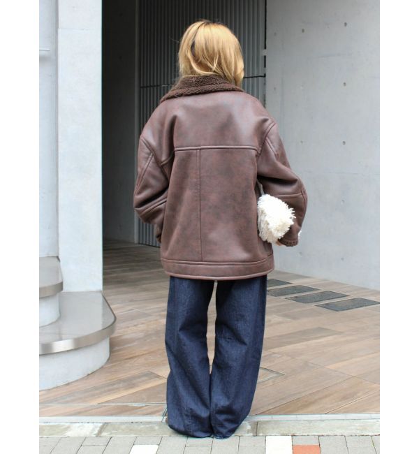 Ungrid「フェイクムートンルーズブルゾン」|ブルゾン・スタジャン|